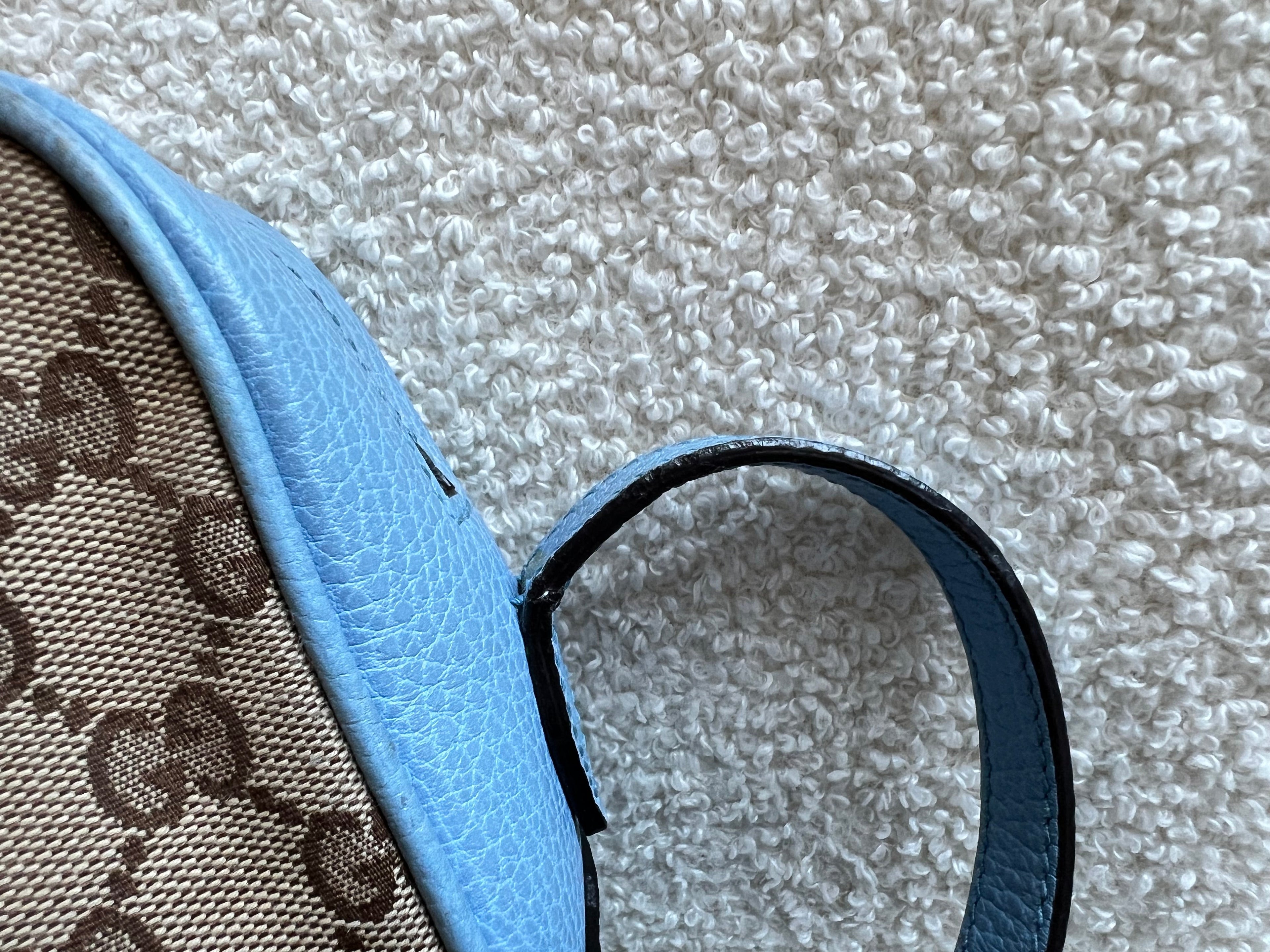 Gucci Bree GG Canvas Light Blue Small Messenger Bag
