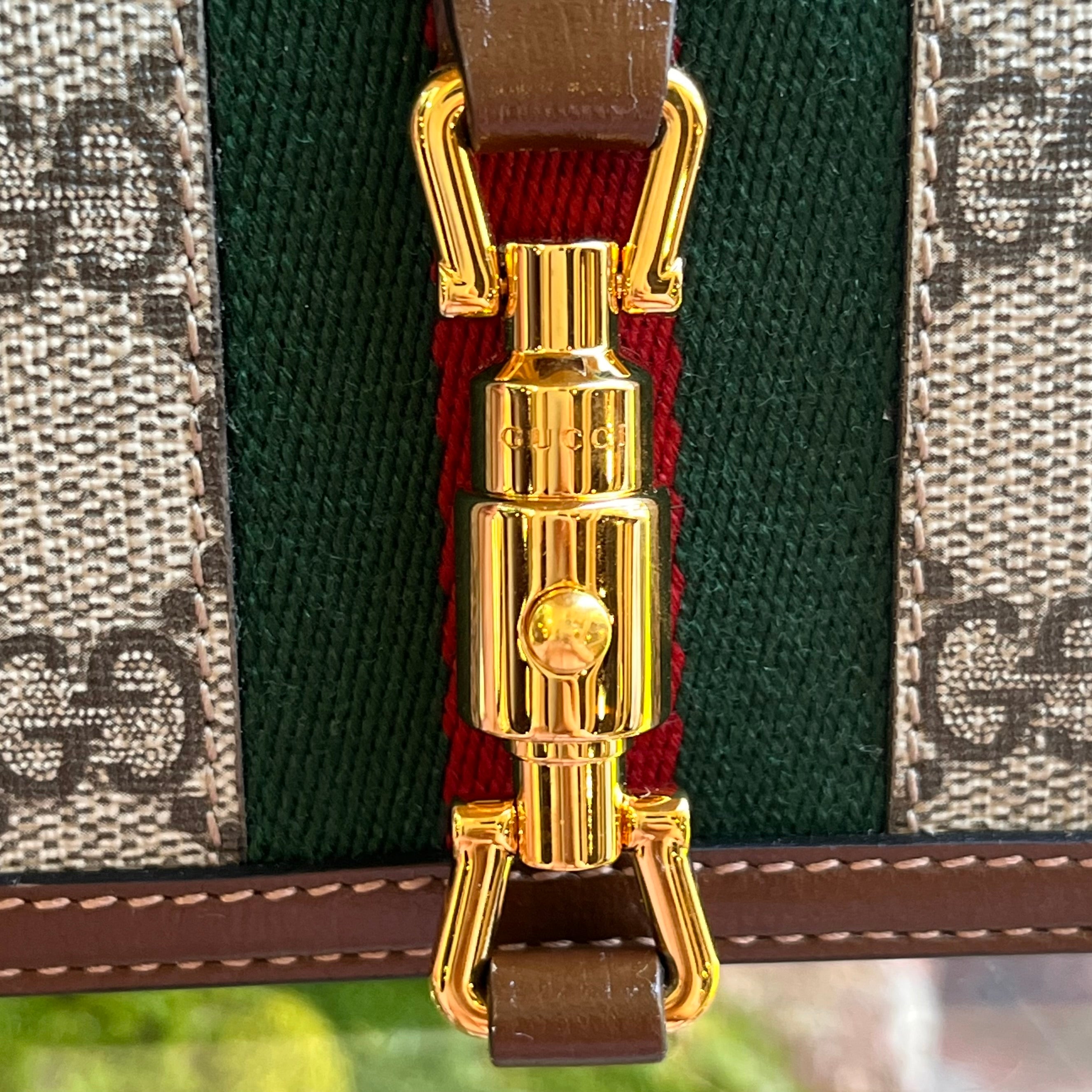 GUCCI GG Supreme Coated Canvas Piston Lock Ophidia Wallet