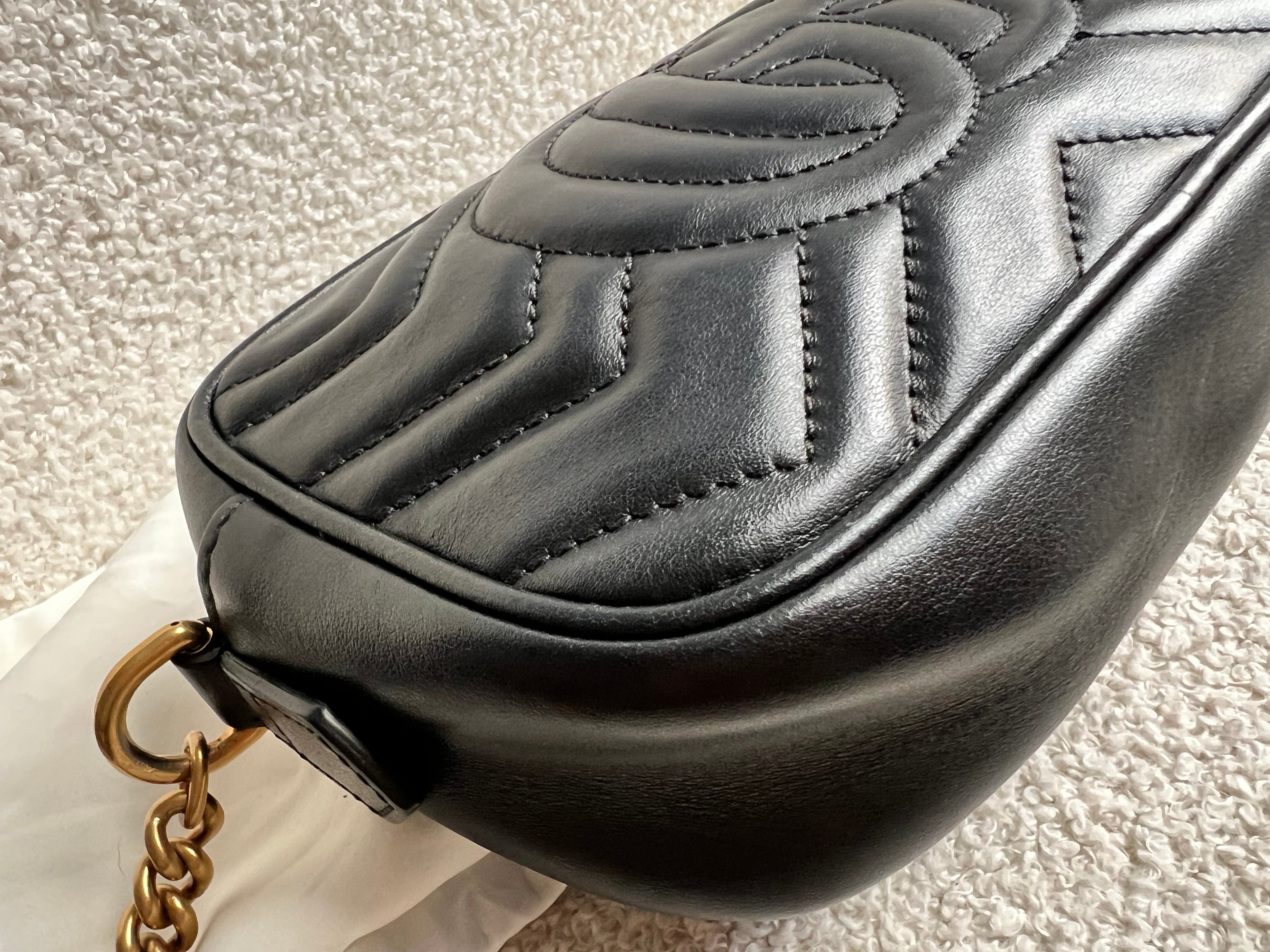 Gucci GG Black Marmont Mini Shoulder Bag (RRP £1,360)