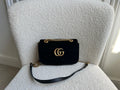 Gucci GG Black Velvet Marmont Mini Shoulder Bag (RRP £1395)