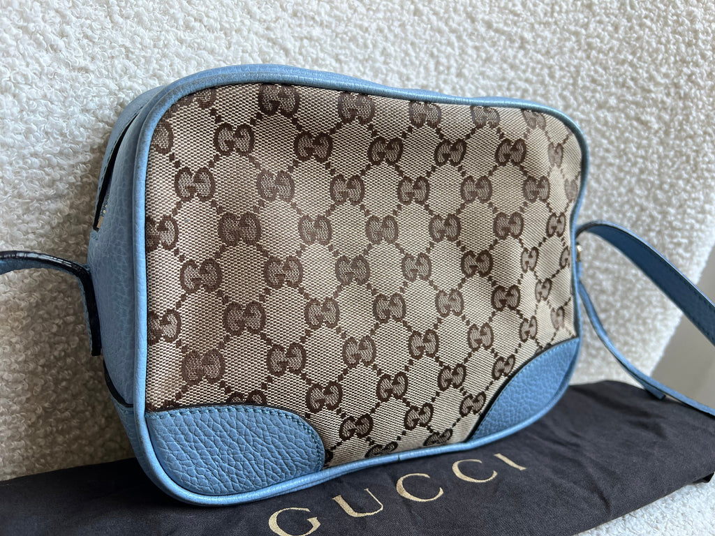 Gucci Bree GG Canvas Light Blue Small Messenger Bag