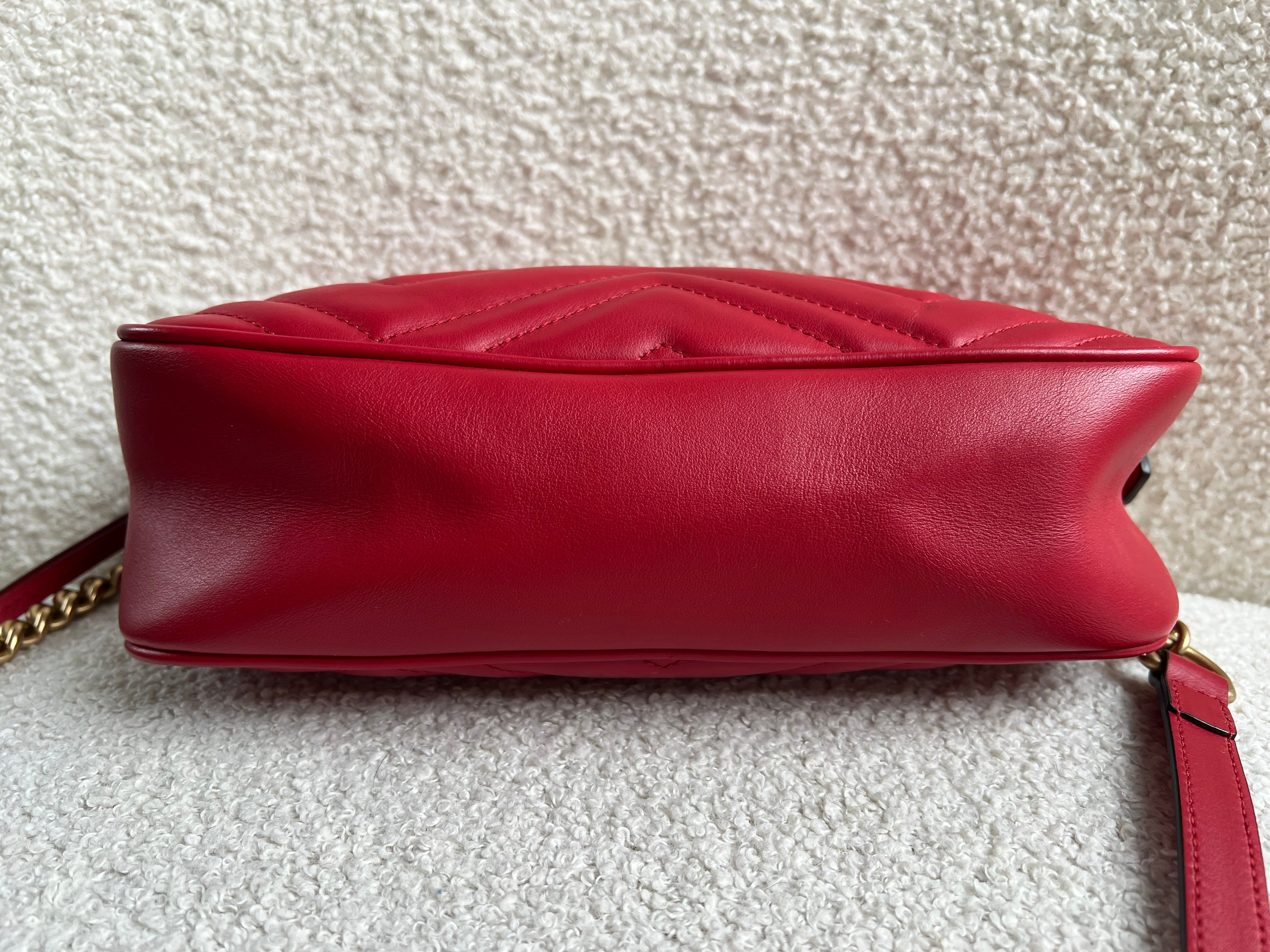 Gucci GG Red Marmont Small Shoulder Bag (RRP £1,440)
