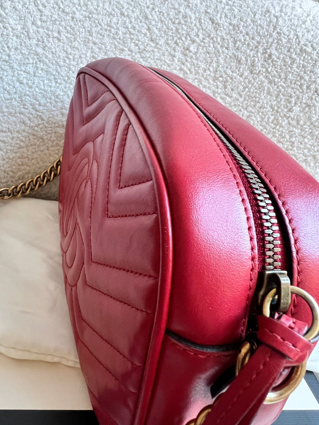 Gucci GG Red Marmont Small Shoulder Bag (RRP £1,440)