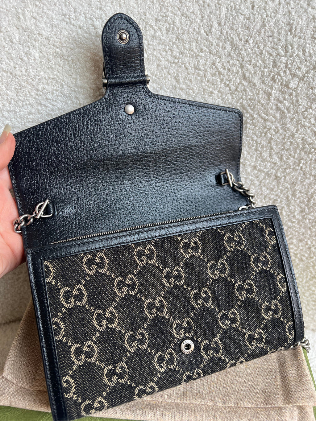 Gucci Dionysus Denim GG Mini Chain Bag