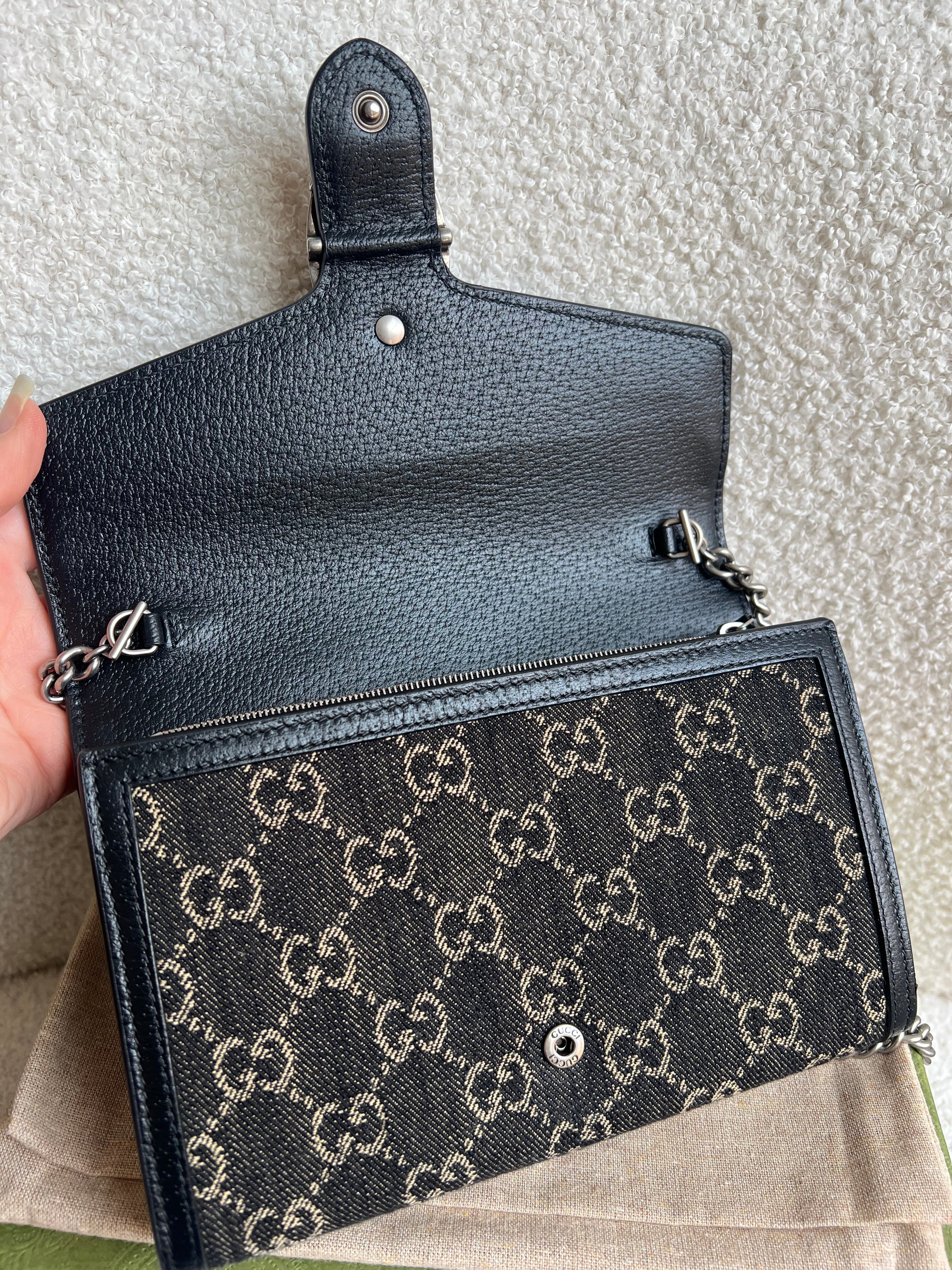 Gucci Dionysus Denim GG Mini Chain Bag