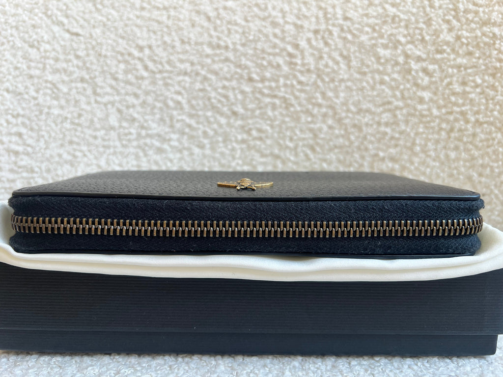 Gucci Black Animalier Wallet Zip Around (RRP £530)