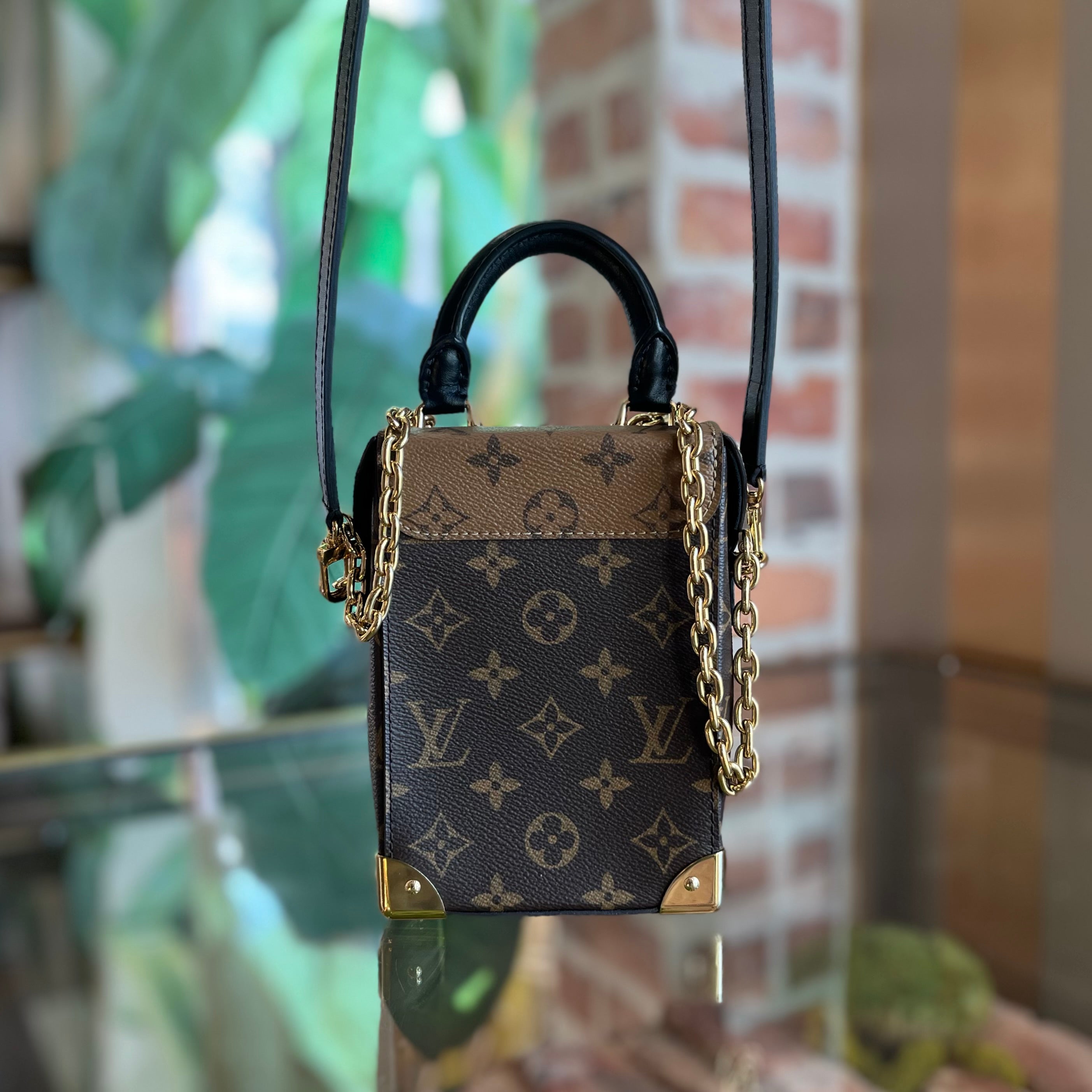 LOUIS VUITTON Camera Box Monogram Reverse Monogram Canvas Crossbody Bag