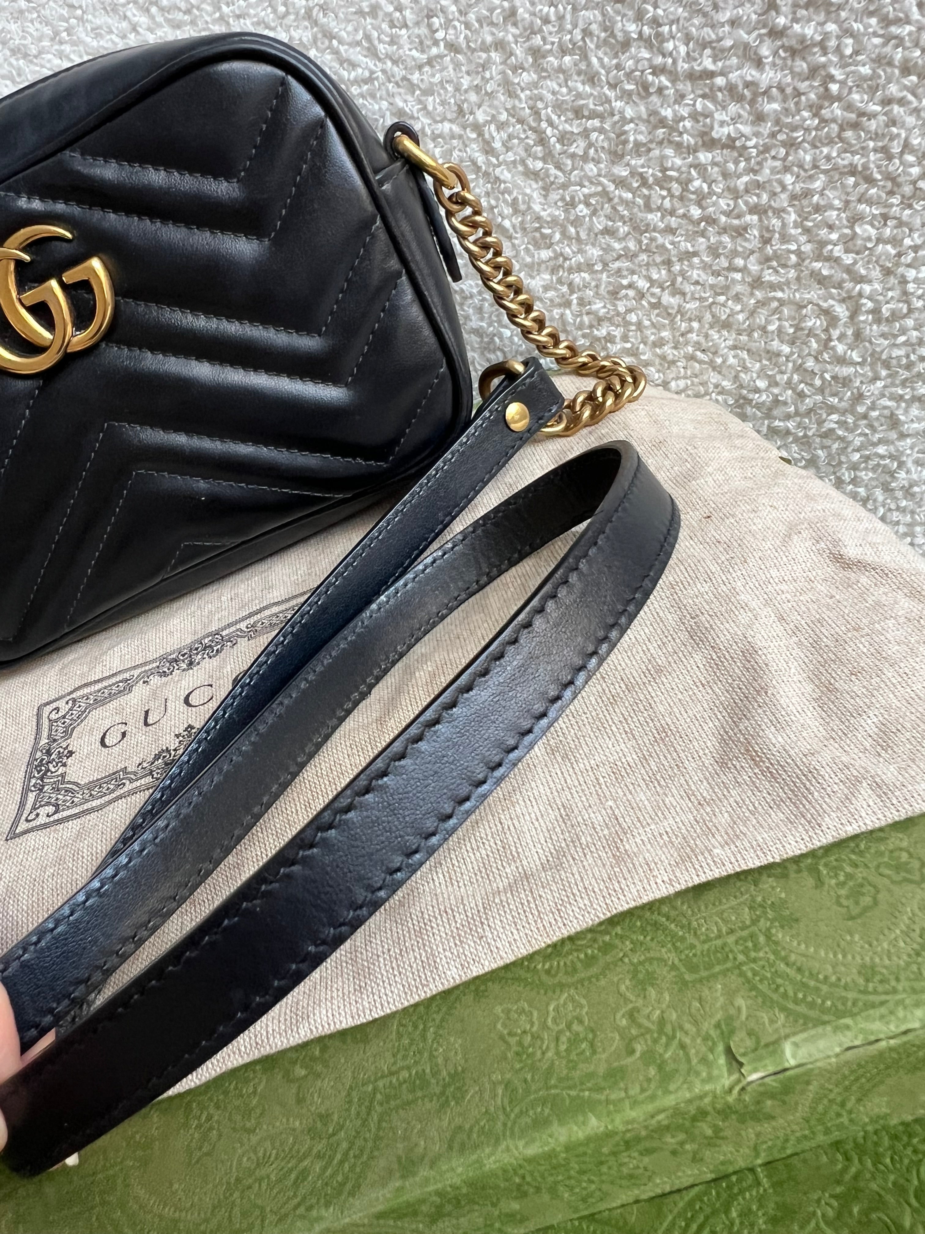 Gucci GG Black Marmont Mini Shoulder Bag (RRP £1,360)