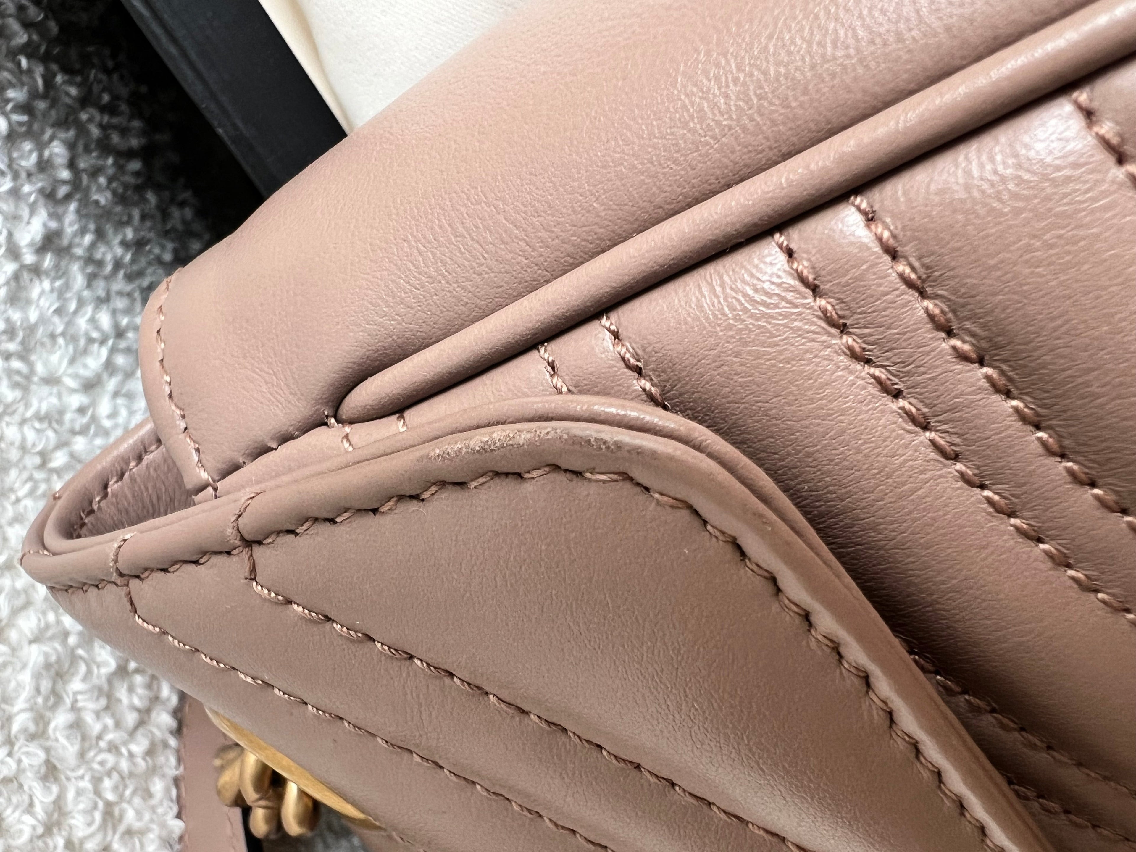 Gucci GG Dusty Pink Marmont Small Shoulder Bag (RRP £2070)