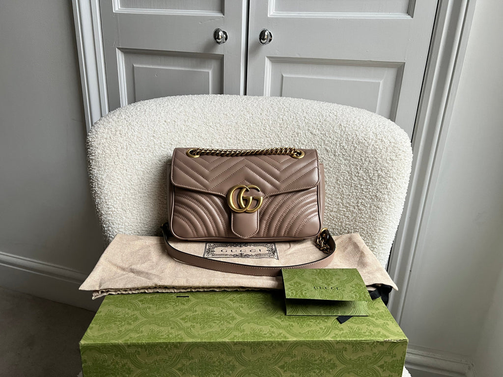 Gucci GG Dusty Pink Marmont Small Shoulder Bag (RRP £2070)