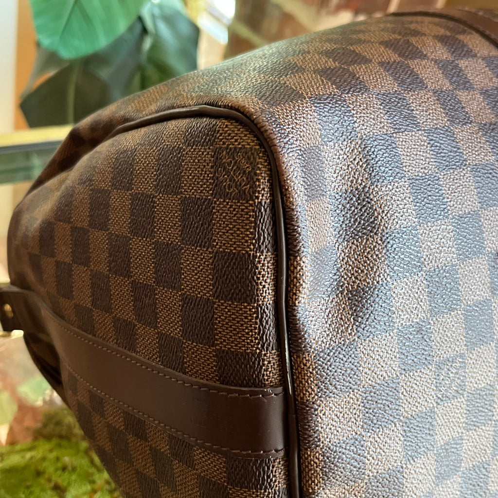 LOUIS VUITTON Keepall Bandoulière 45 Damier Ebene Canvas Weekend Bag