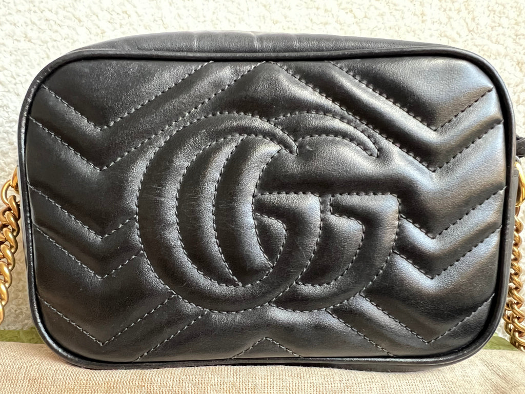 Gucci GG Black Marmont Mini Shoulder Bag (RRP £1,360)