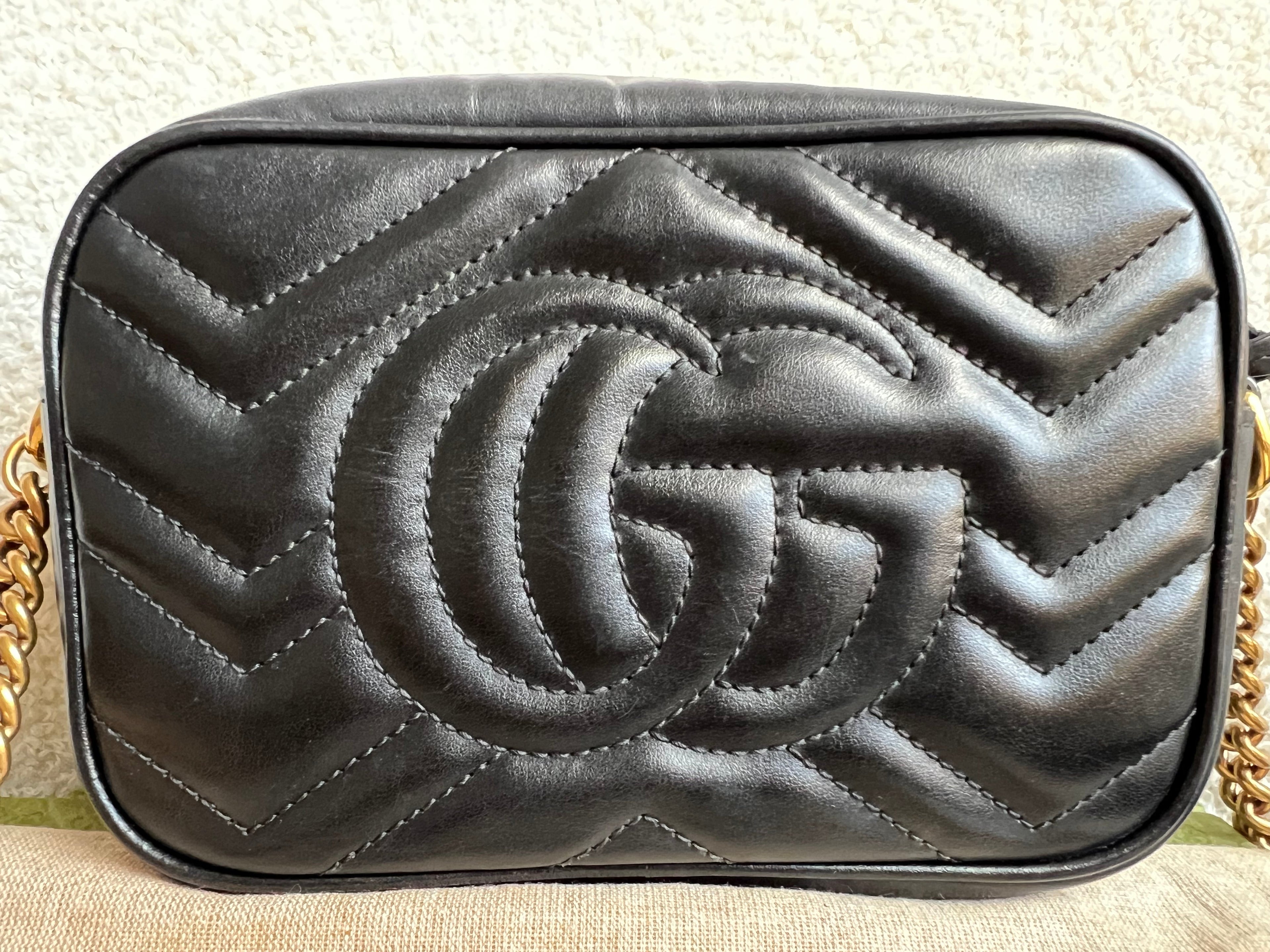 Gucci GG Black Marmont Mini Shoulder Bag (RRP £1,360)