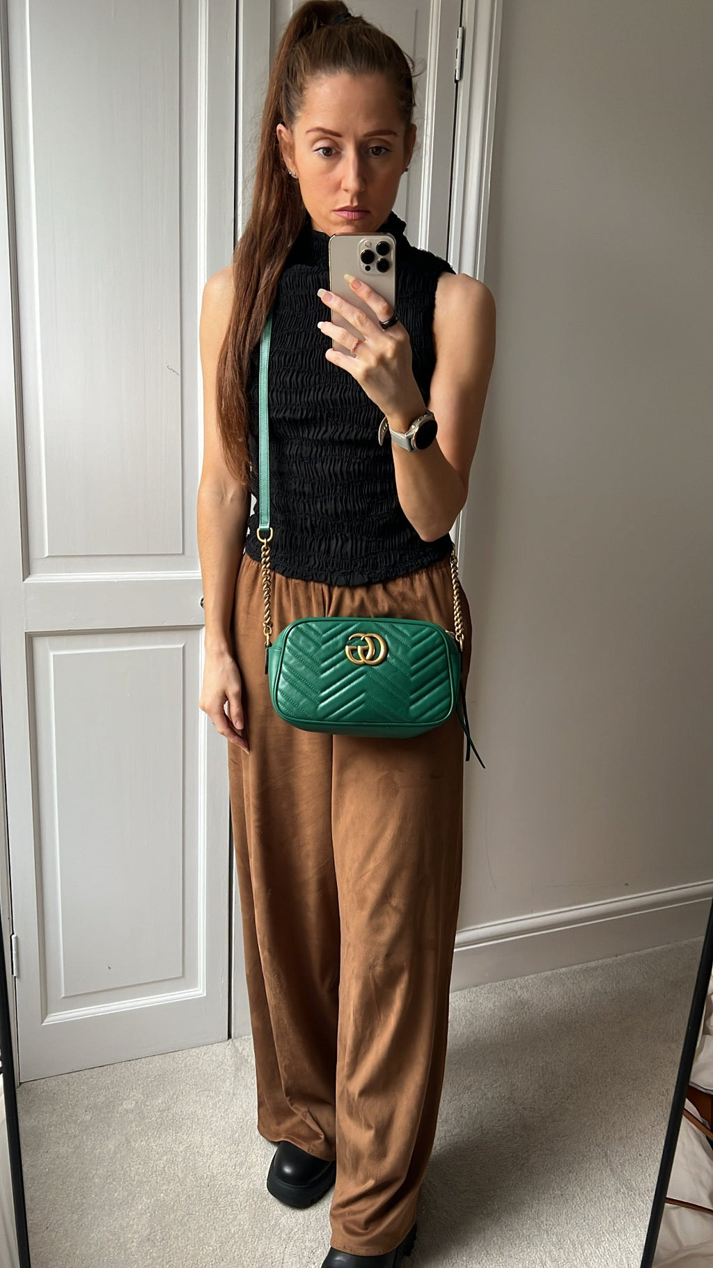 Gucci GG Green Marmont Small Shoulder Bag (RRP £1440)