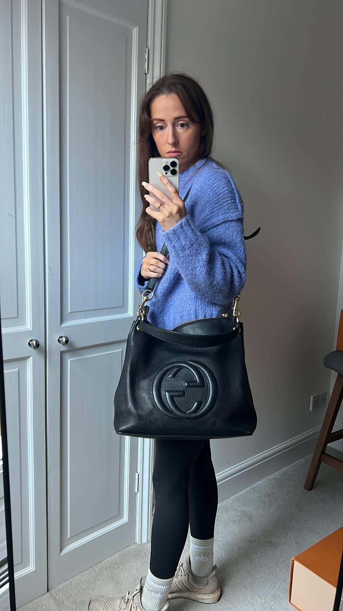 Gucci Soho Large Hobo in Black Pebbled Calfskin