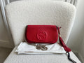 Gucci Red Soho Chain Crossbody Flap Bag
