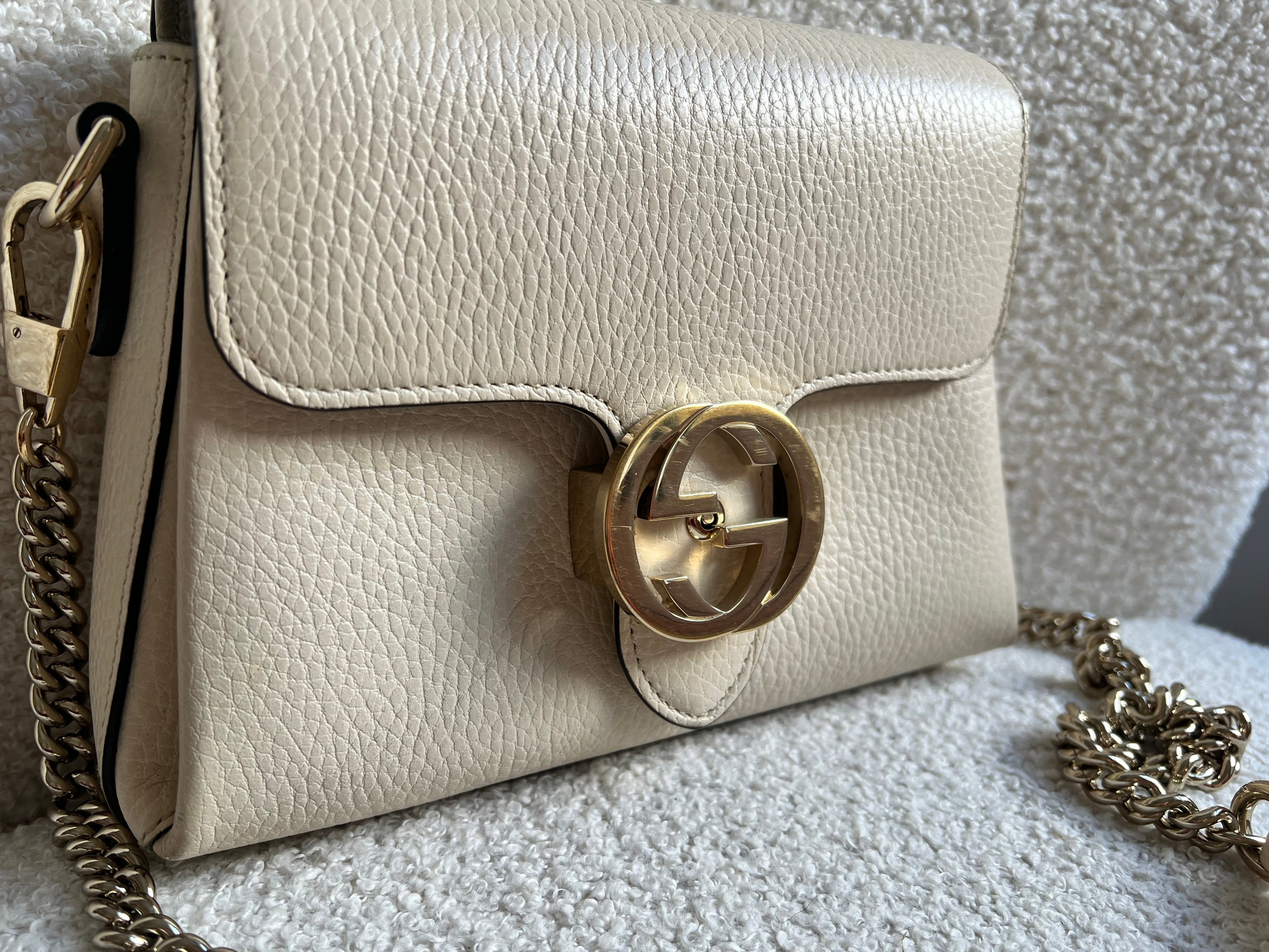 Gucci Interlocking GG Cream Mini Cross Body Bag