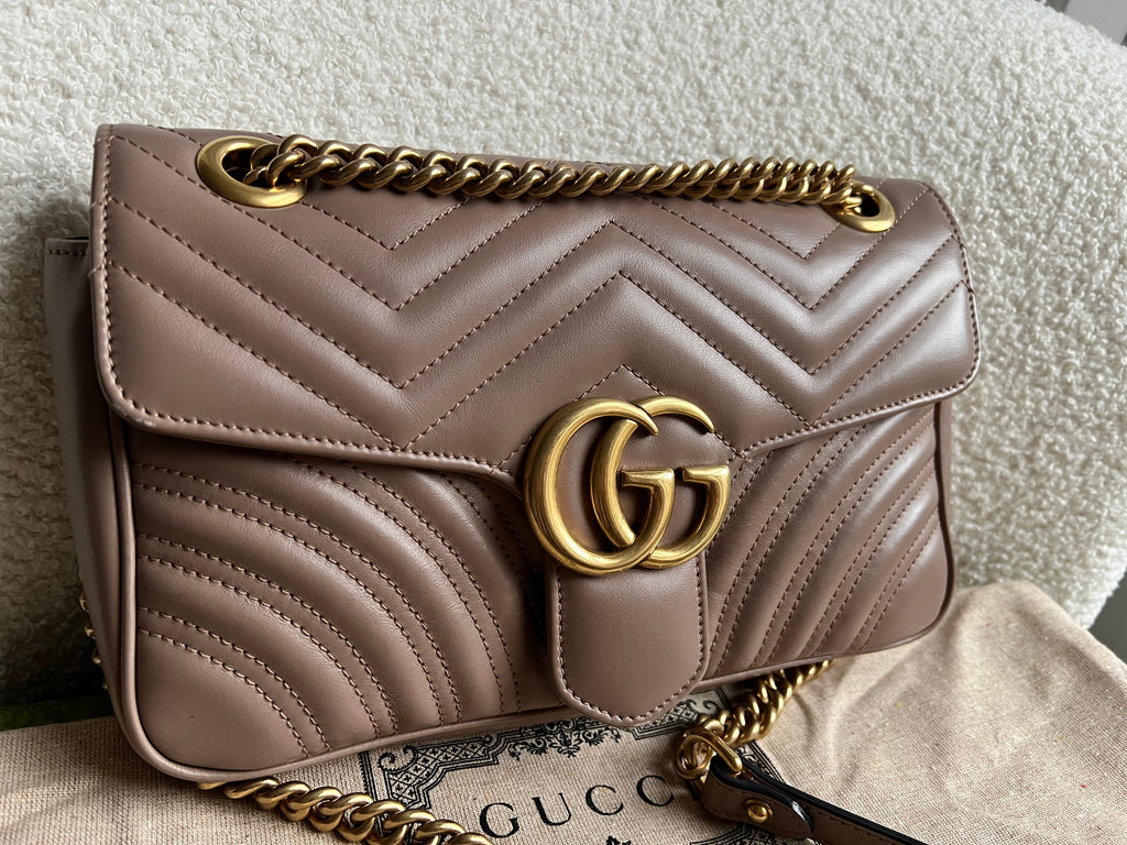 Gucci GG Dusty Pink Marmont Small Shoulder Bag (RRP £2070)