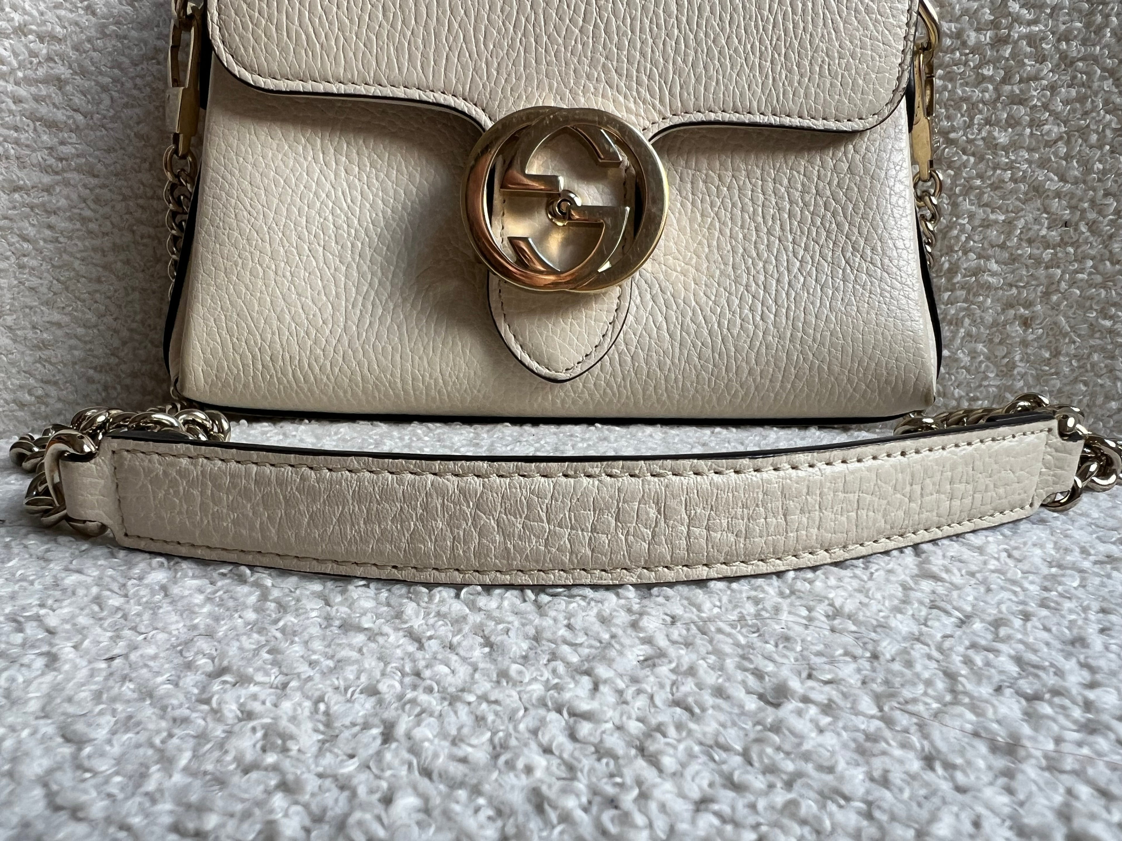 Gucci Interlocking GG Cream Mini Cross Body Bag