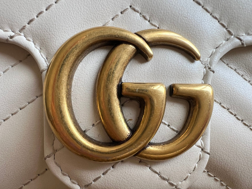 Gucci GG White Marmont Super Mini Shoulder Bag (RRP £985)