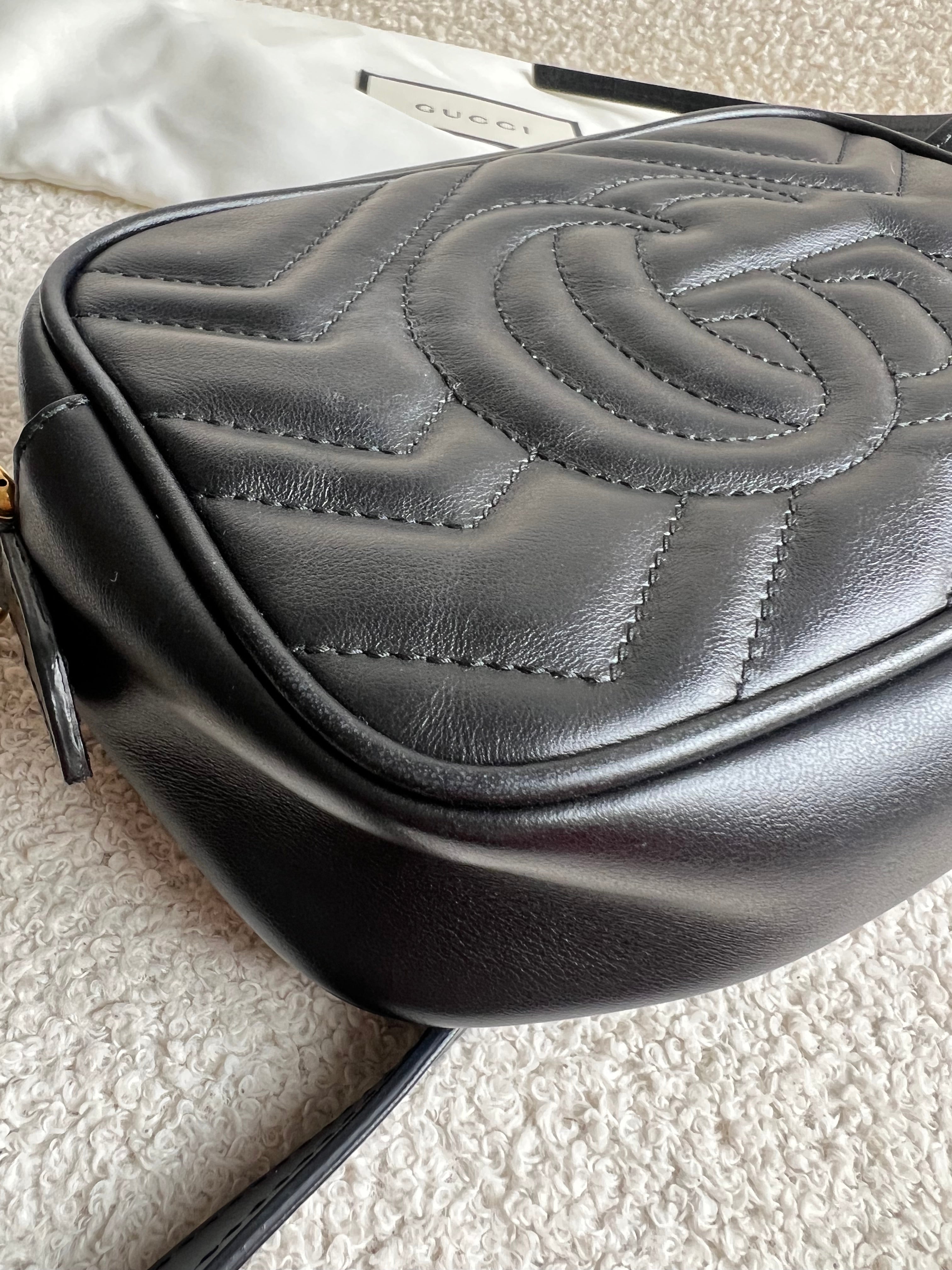 Gucci GG Black Marmont Mini Shoulder Bag (RRP £1,360)