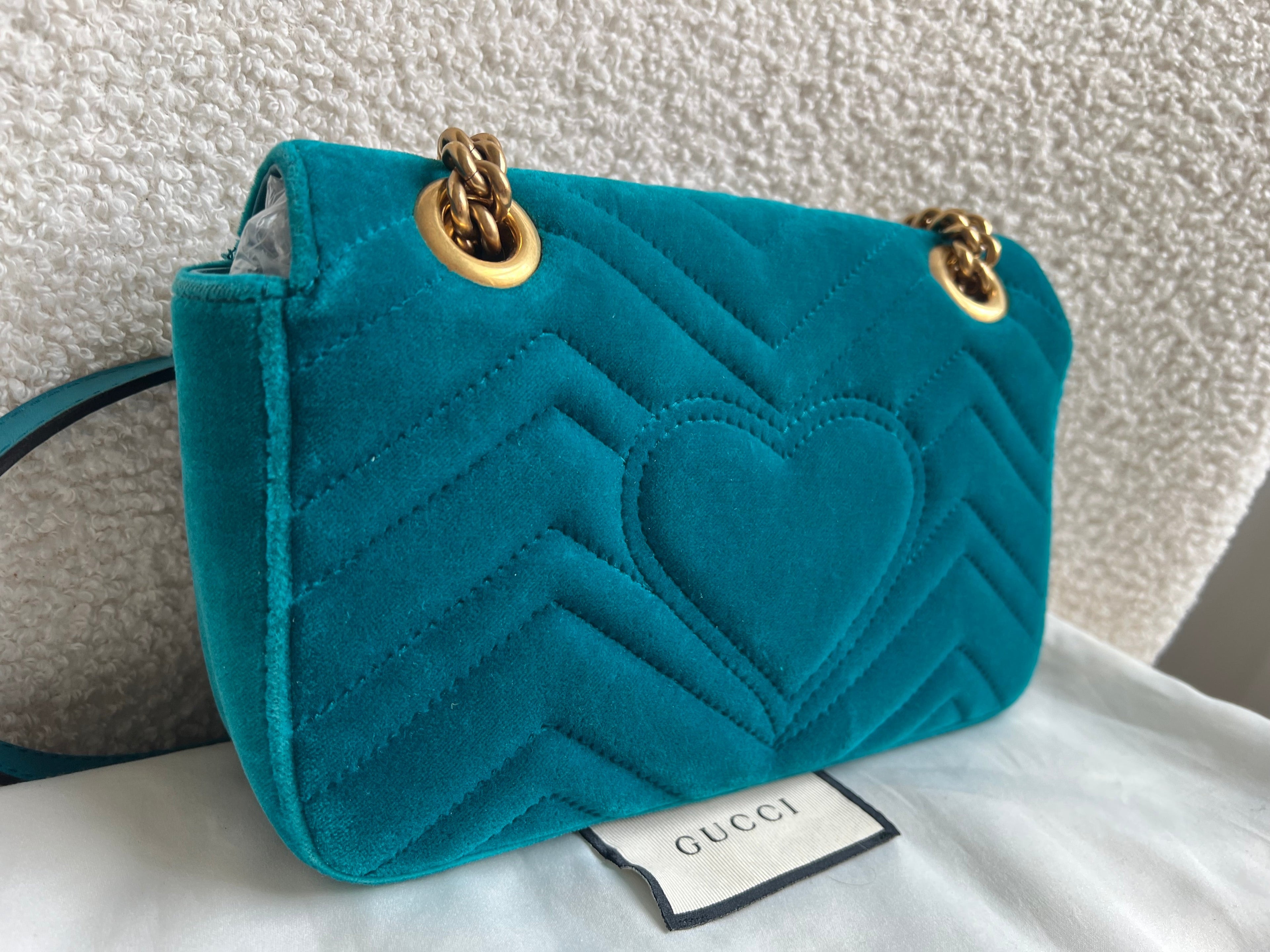 Gucci GG Mini Velvet Marmont Mini Shoulder Bag (RRP £1295)