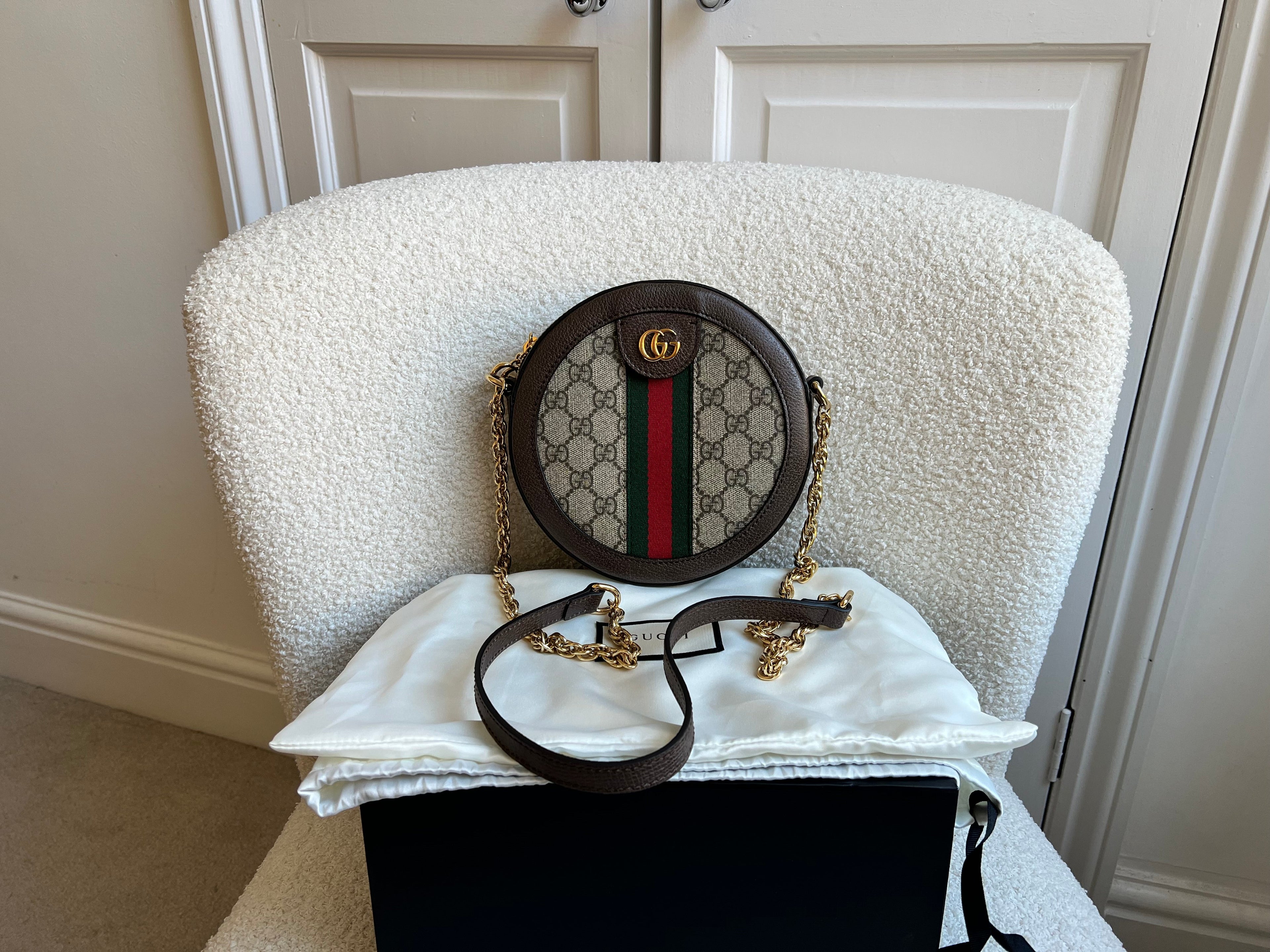 Gucci GG Ophidia Mini GG Round Shoulder Bag (RRP £1,270)