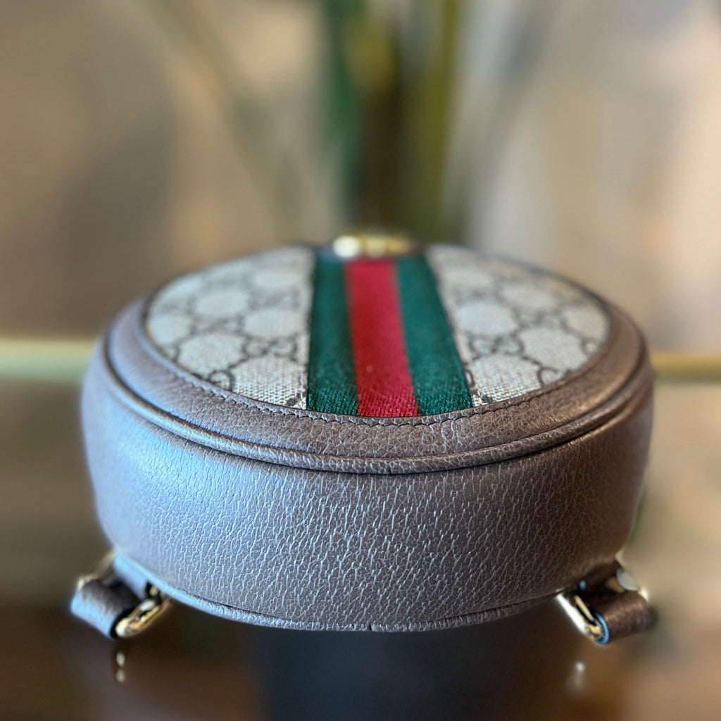 GUCCI GG Surpreme Ophidia Round Backpack