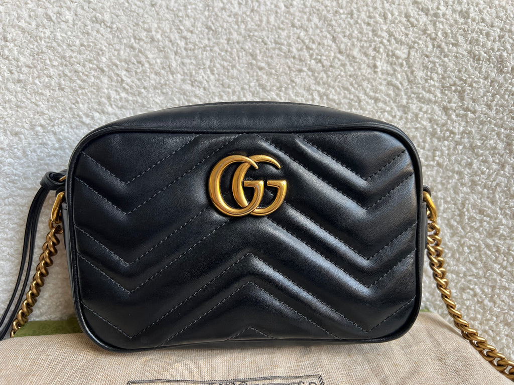Gucci GG Black Marmont Mini Shoulder Bag (RRP £1,360)