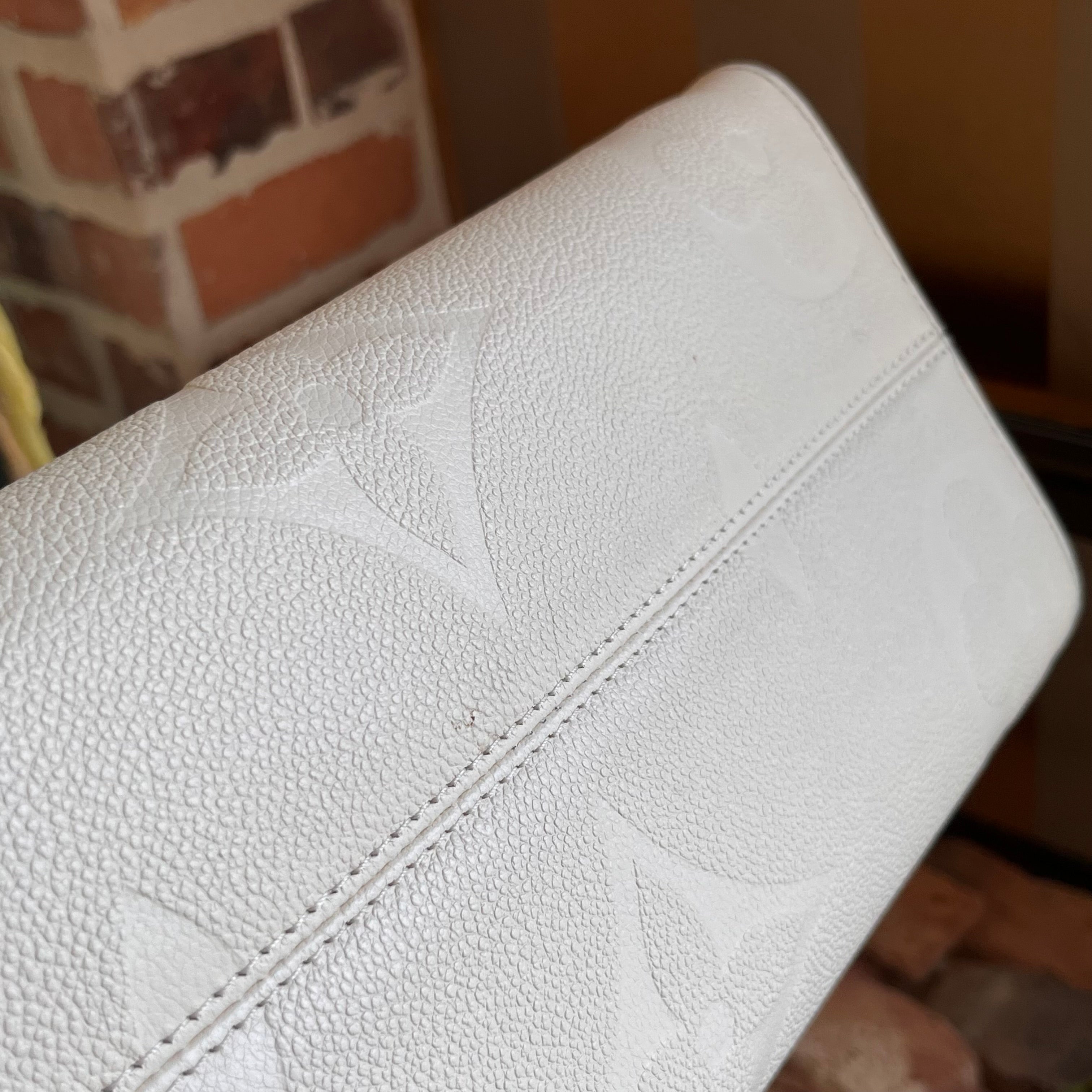 LOUIS VUITTON OnTheGo MM Beige Empriente Giant Monogram Leather Tote