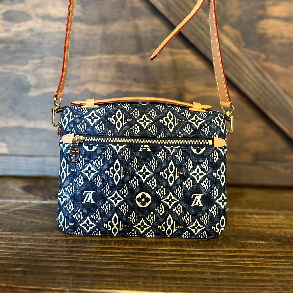 LOUIS VUITTON Pochette Métis Blue Since 1854 Jacquard Canvas Shoulder Bag
