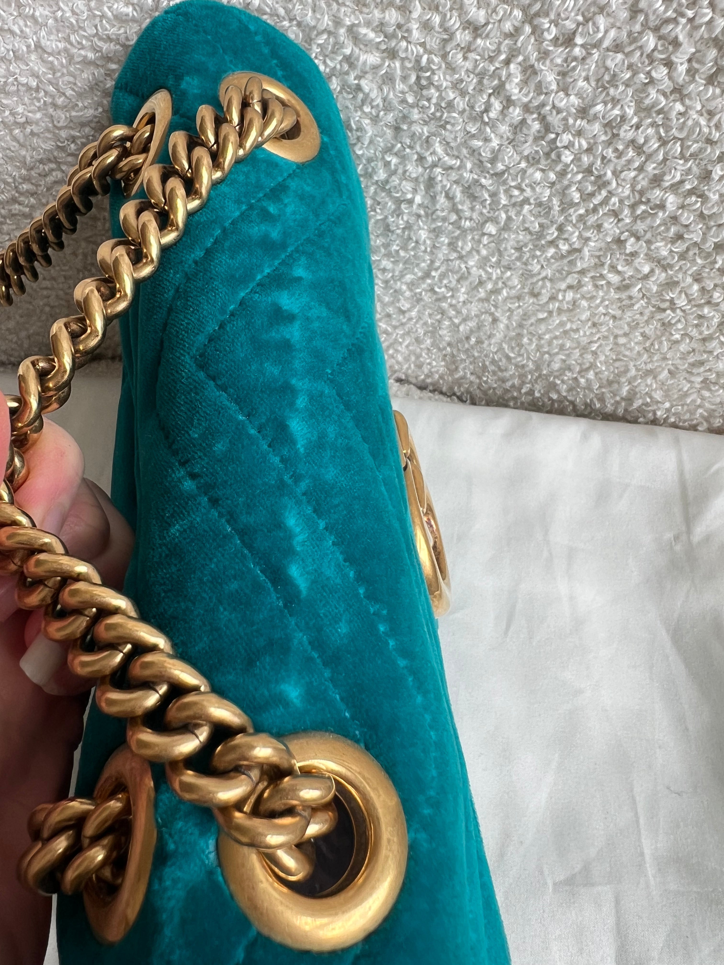 Gucci GG Mini Velvet Marmont Mini Shoulder Bag (RRP £1295)
