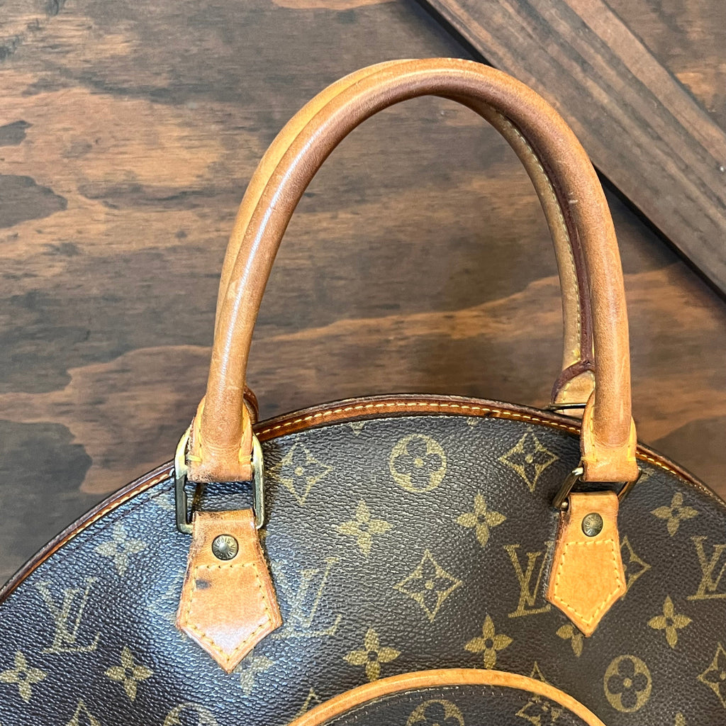 LOUIS VUITTON Ellipse MM Brown Monogram Canvas Top Handle Bag