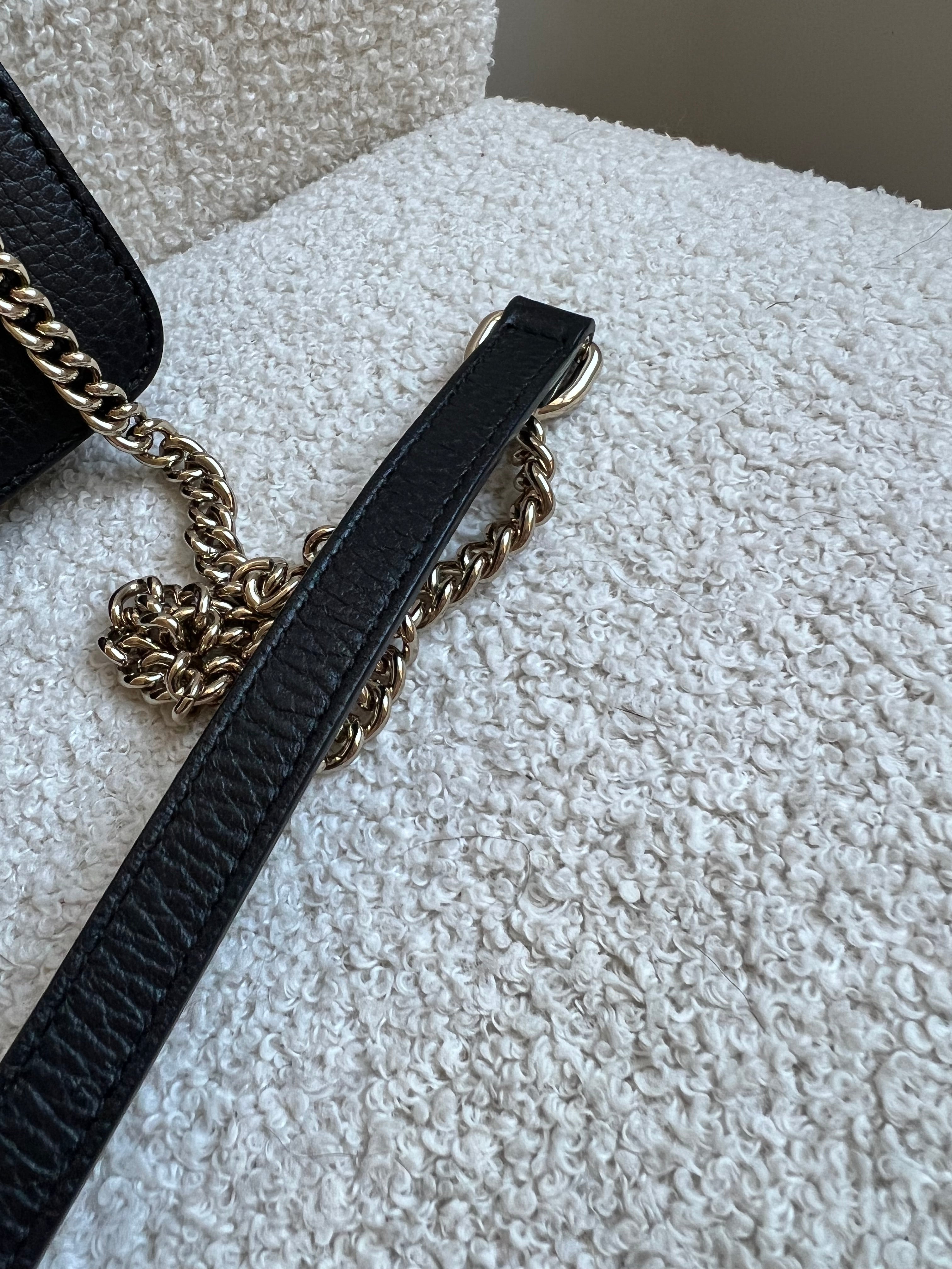 Gucci Interlocking GG Black Small Shoulder Bag