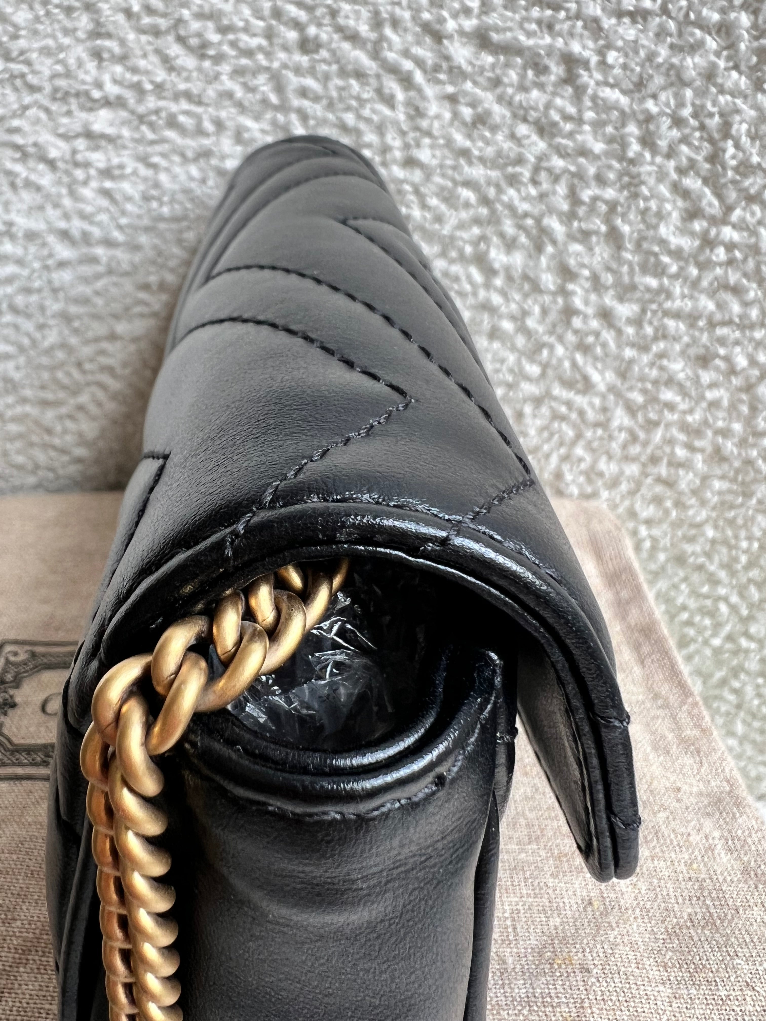 Gucci GG Black Marmont Super Mini Shoulder Bag (RRP £985)
