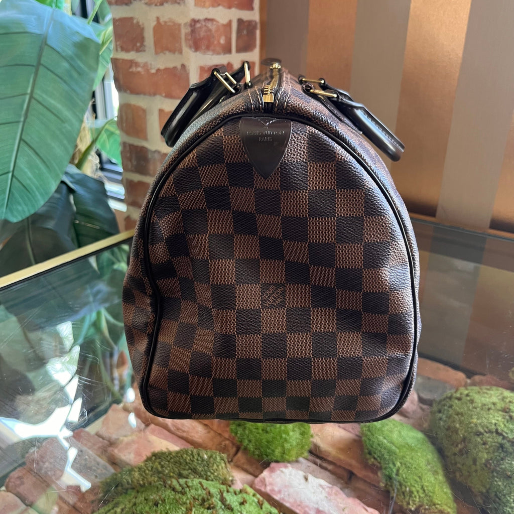 LOUIS VUITTON Damier Ebene Speedy 30 Satchel