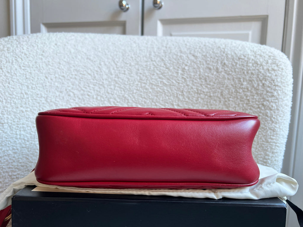 Gucci GG Red Marmont Small Shoulder Bag (RRP £1,440)