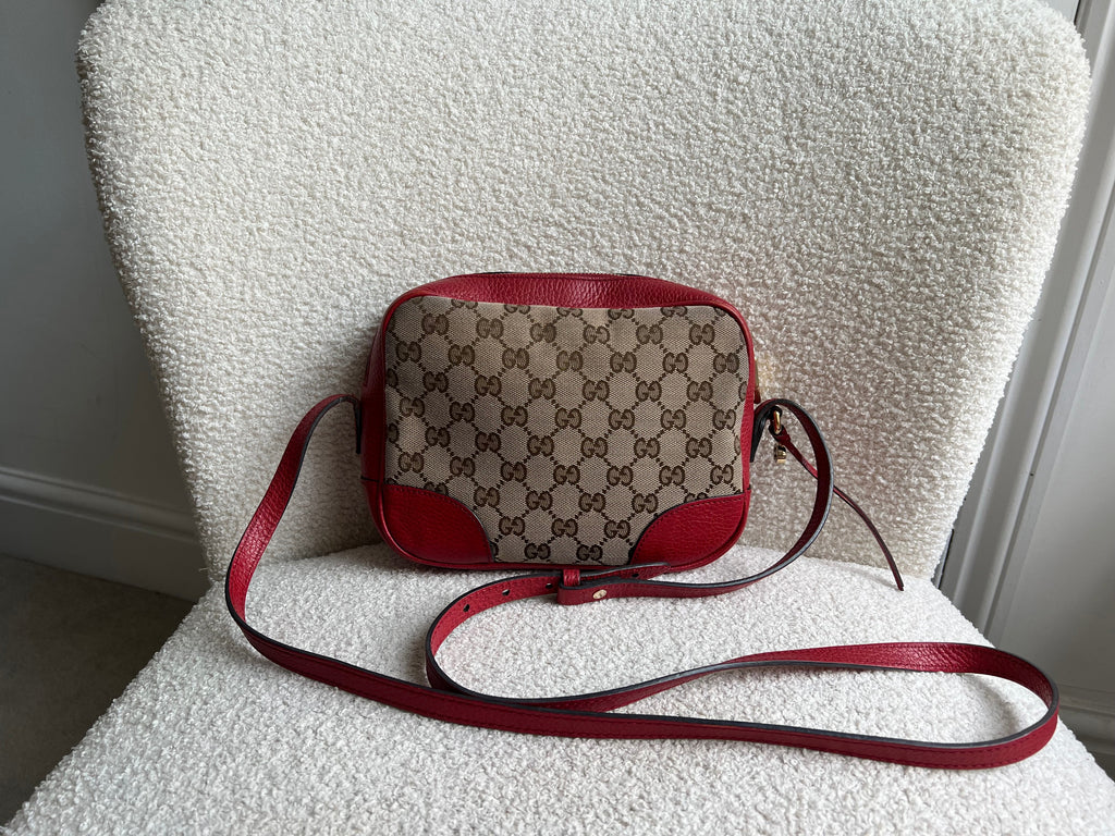 Gucci Bree GG Canvas Red Small Messenger Bag