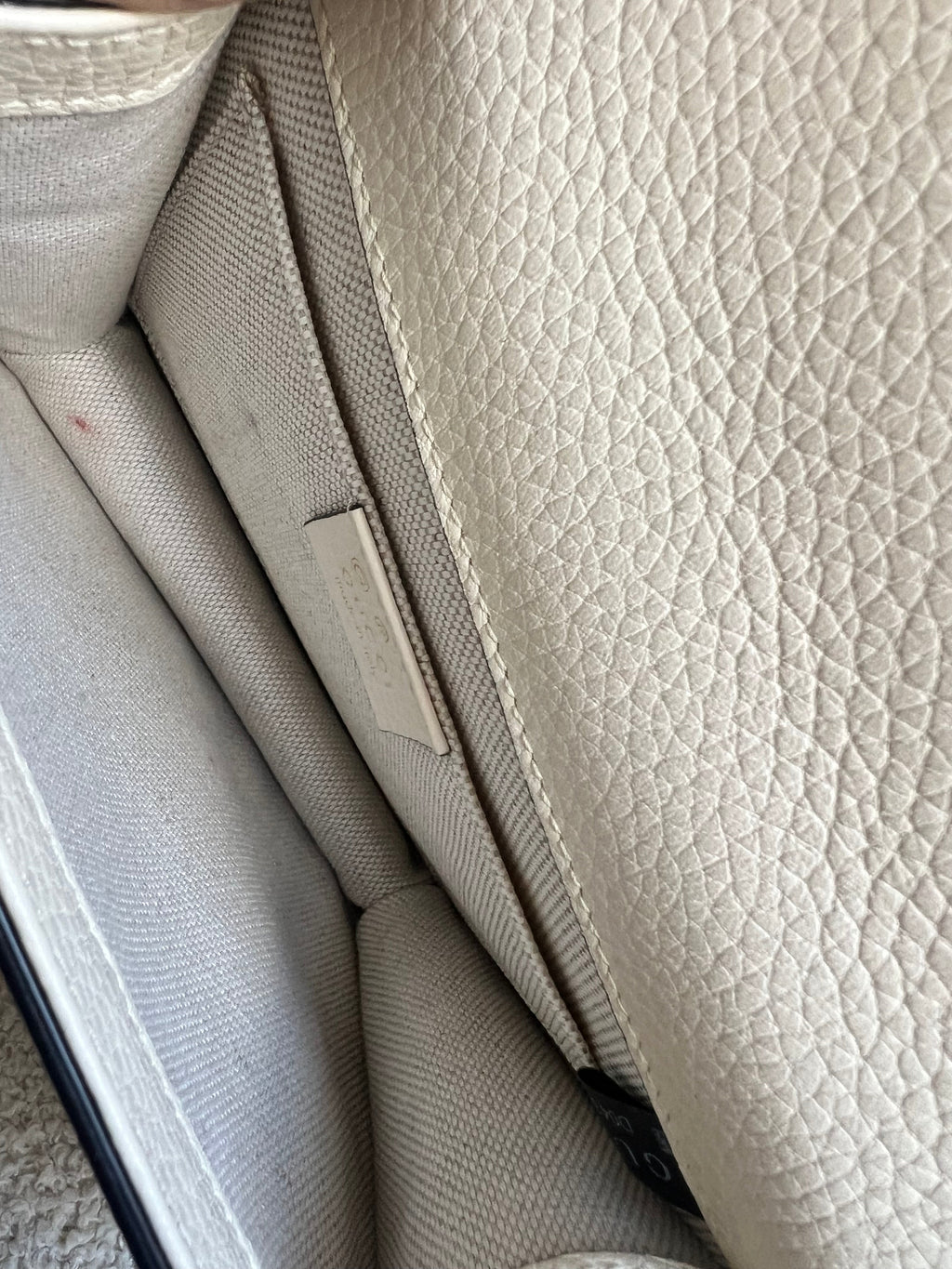 Gucci Cream GG Marmont Chain Mini Bag
