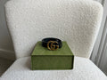 Gucci GG Marmont Black Leather Belt with Gold Buckle (RRP £395)