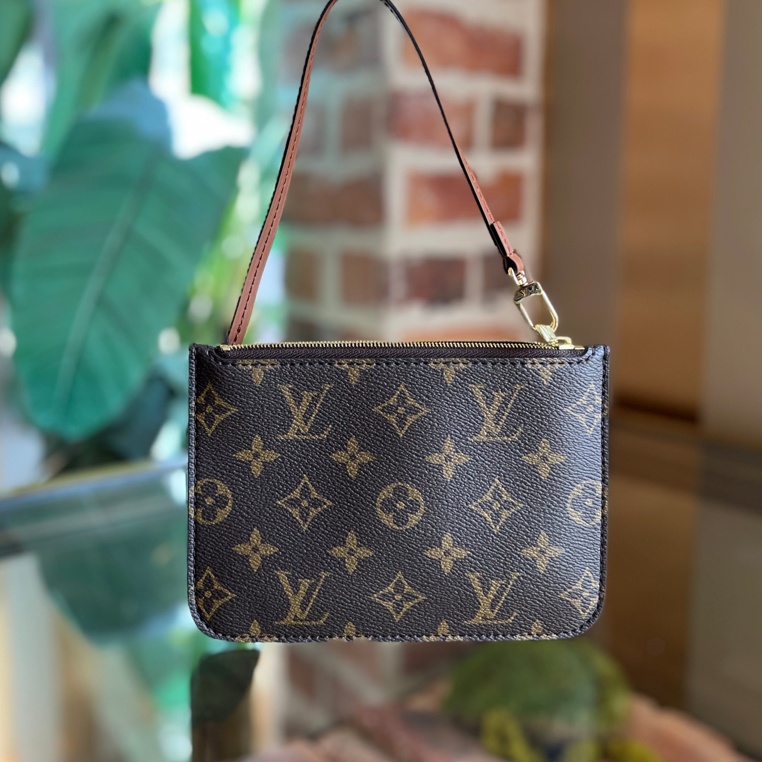 LOUIS VUITTON Loop Pochette Brown Monogram Canvas Pouch
