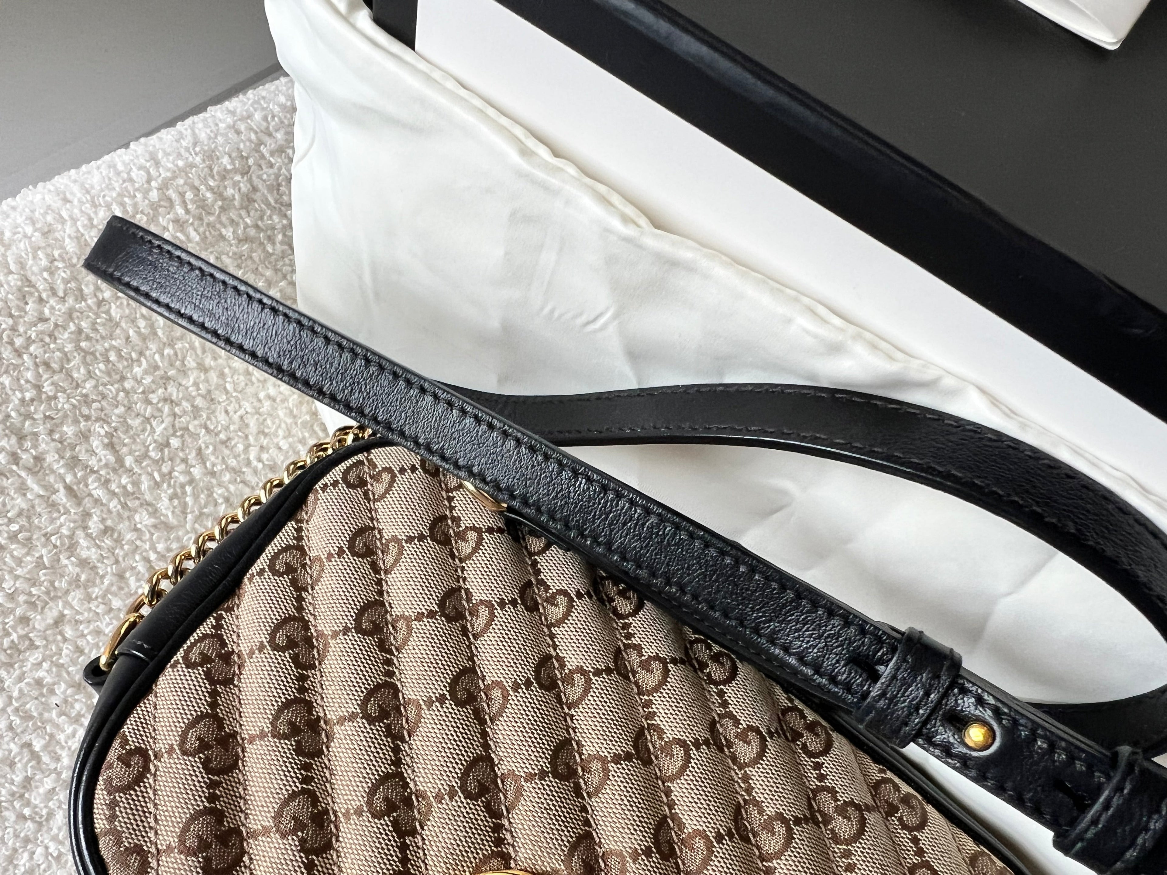 Gucci GG Marmont Canvas Small Shoulder Bag