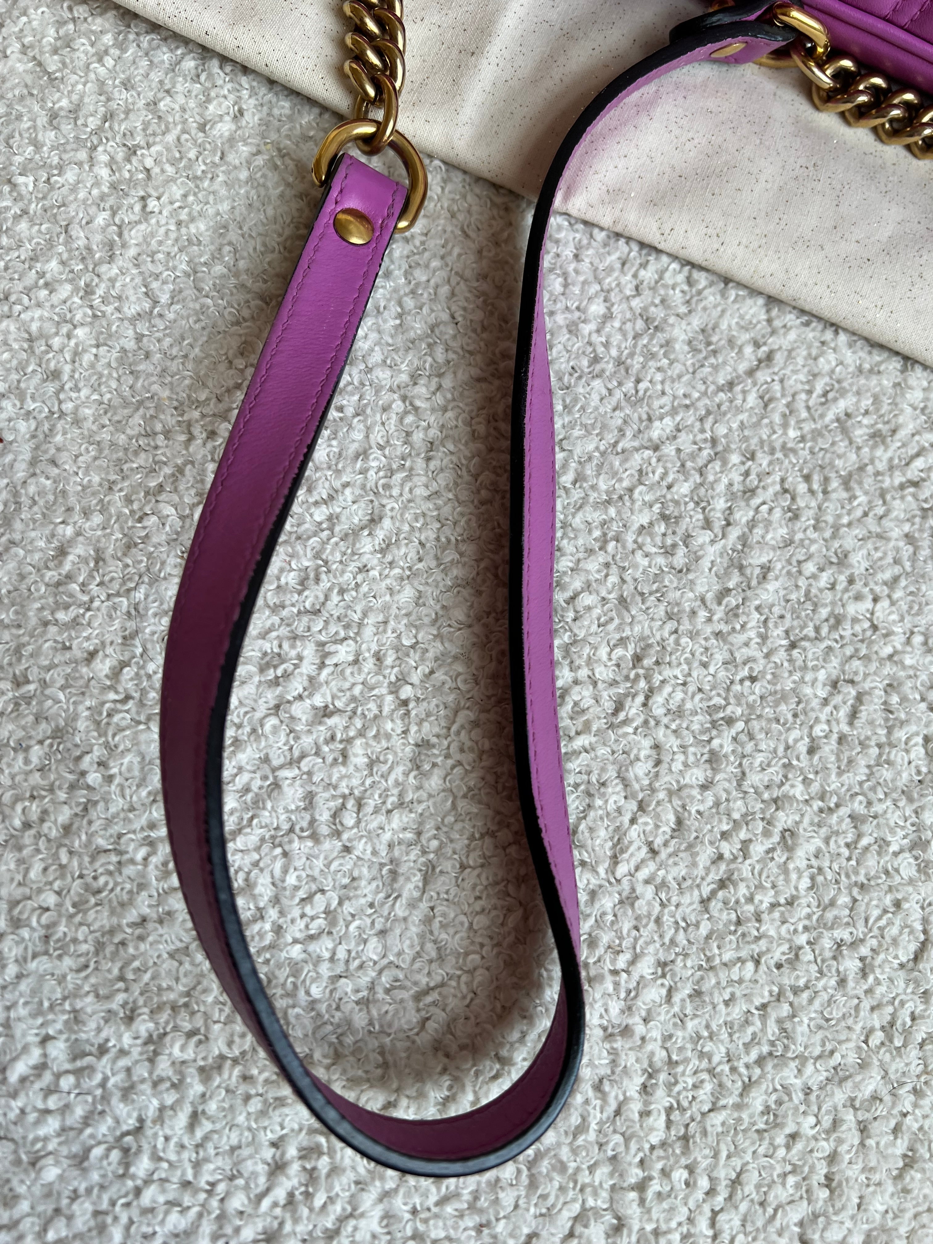Gucci GG Hot Pink Marmont Small Shoulder Bag (RRP £2070)