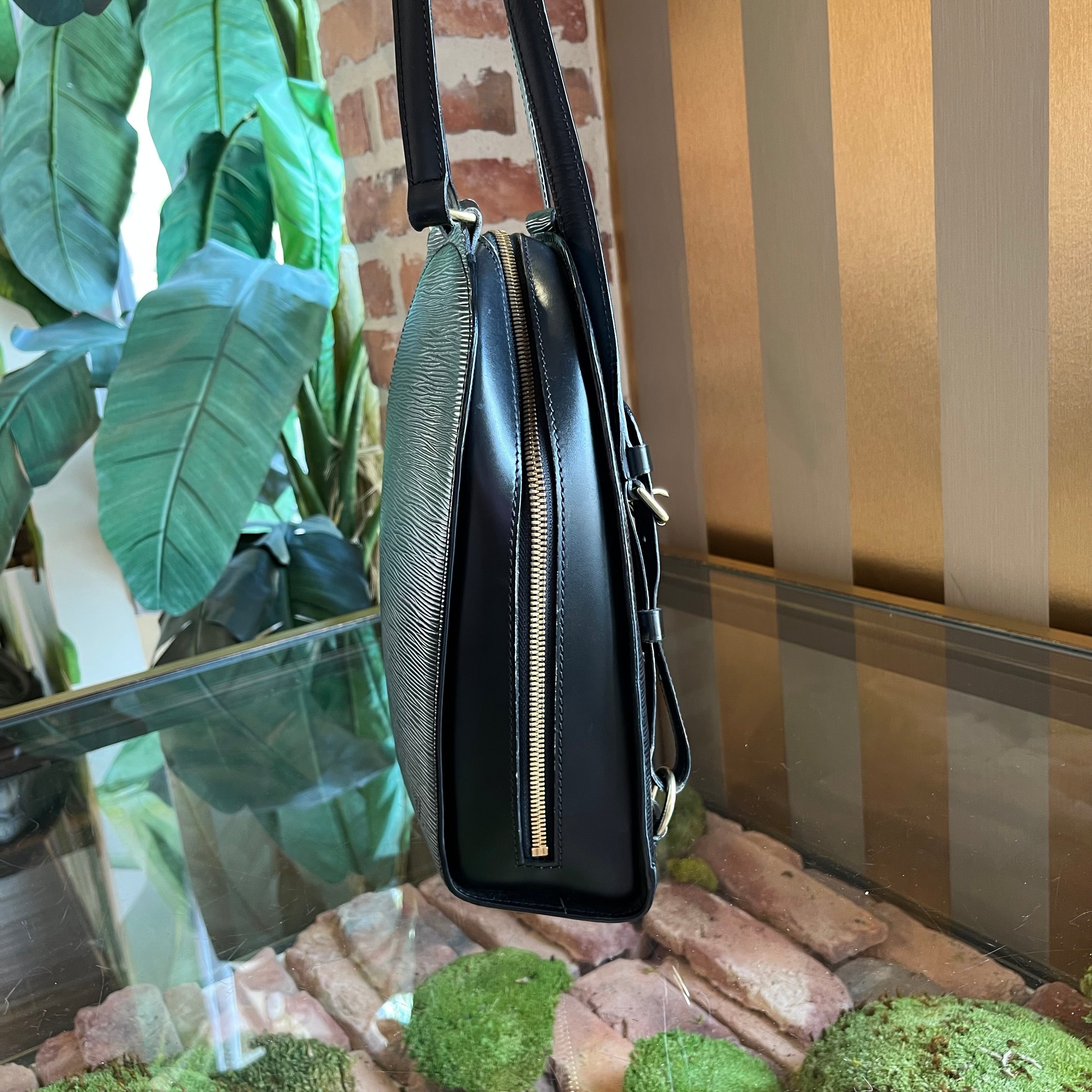 LOUIS VUITTON Mabillon Black Epi Leather Vintage Backpack