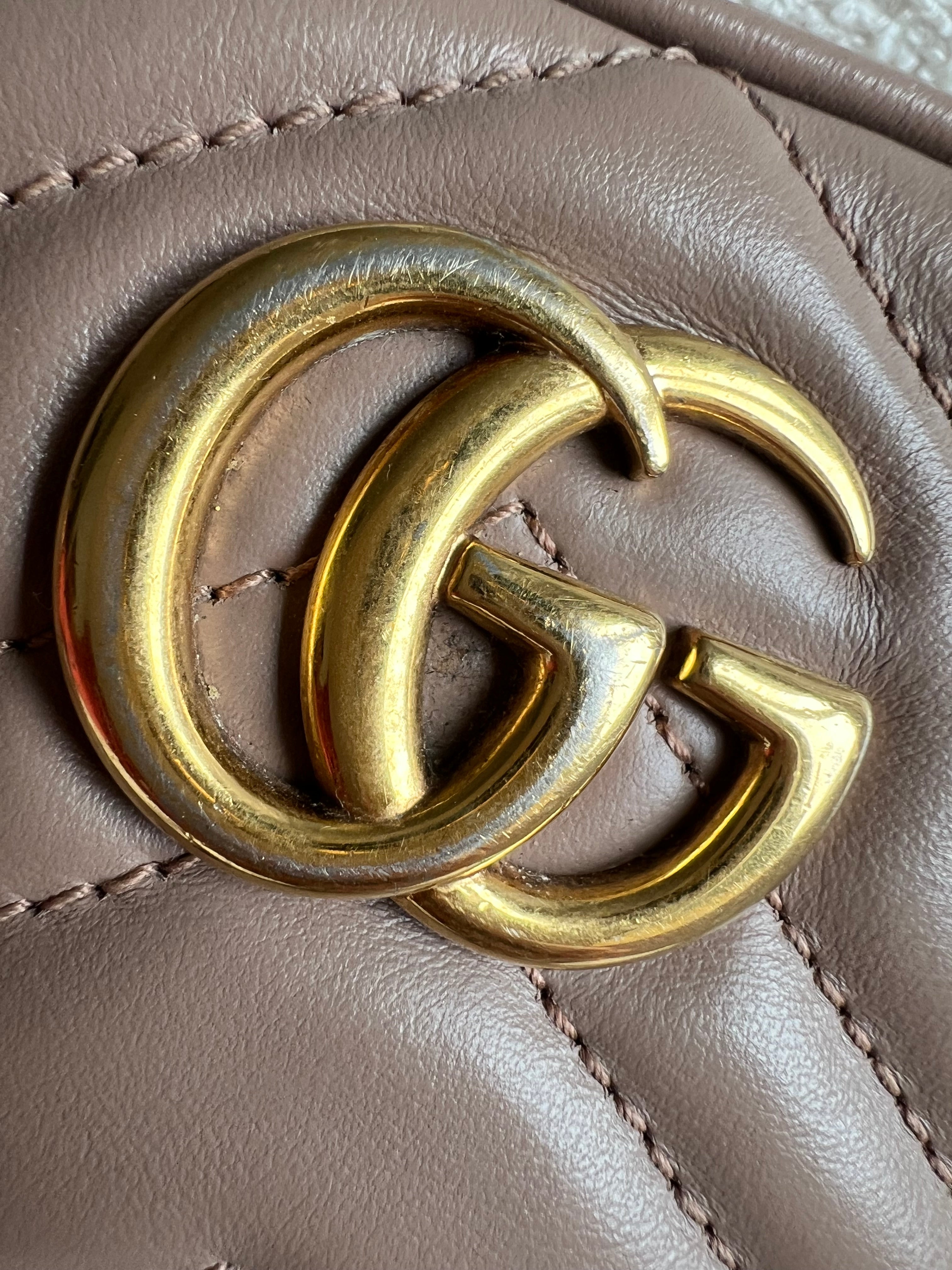 Gucci GG Dusty Pink Marmont Mini Shoulder Bag (RRP £1,360)