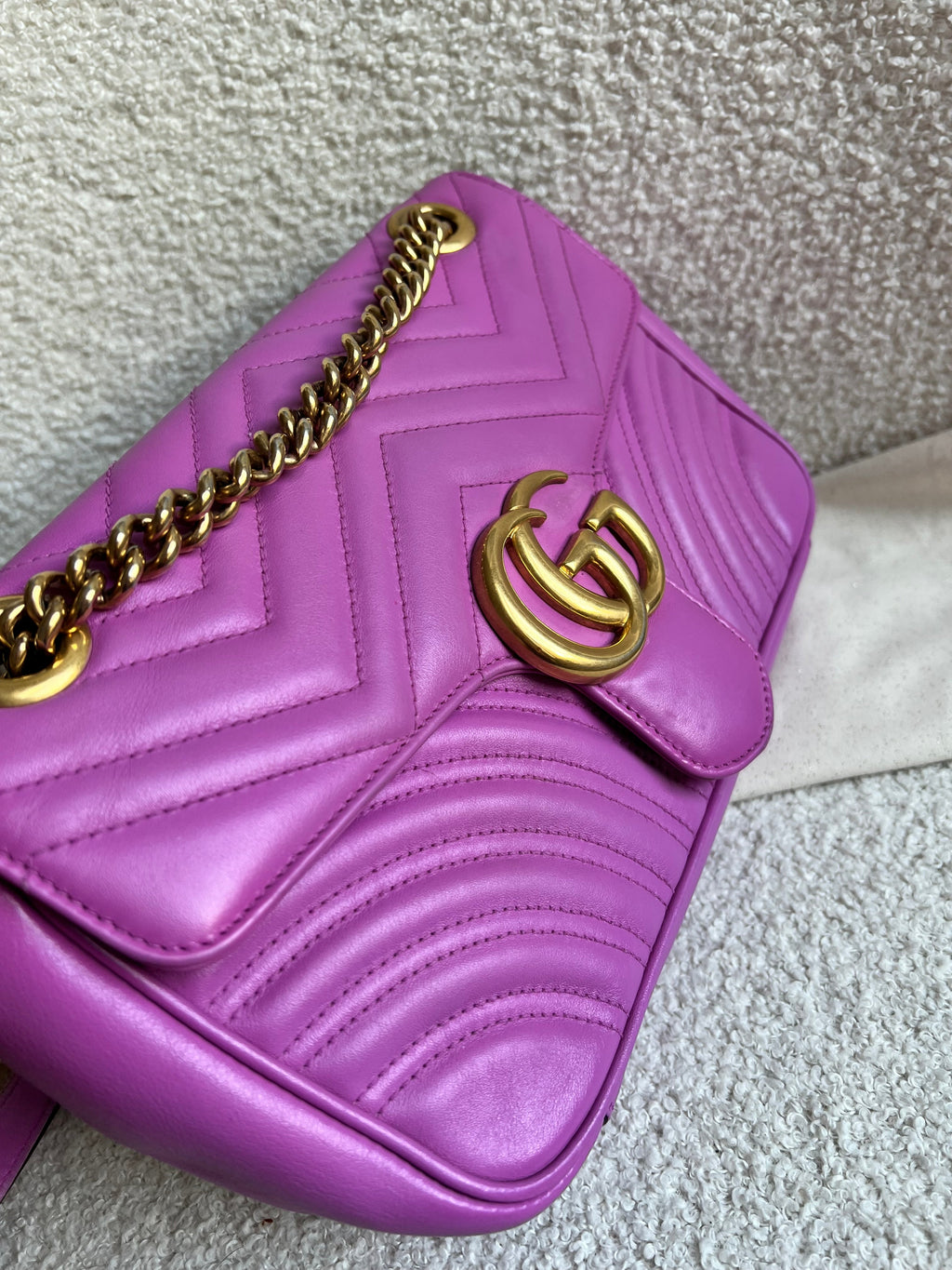 Gucci GG Hot Pink Marmont Small Shoulder Bag (RRP £2070)