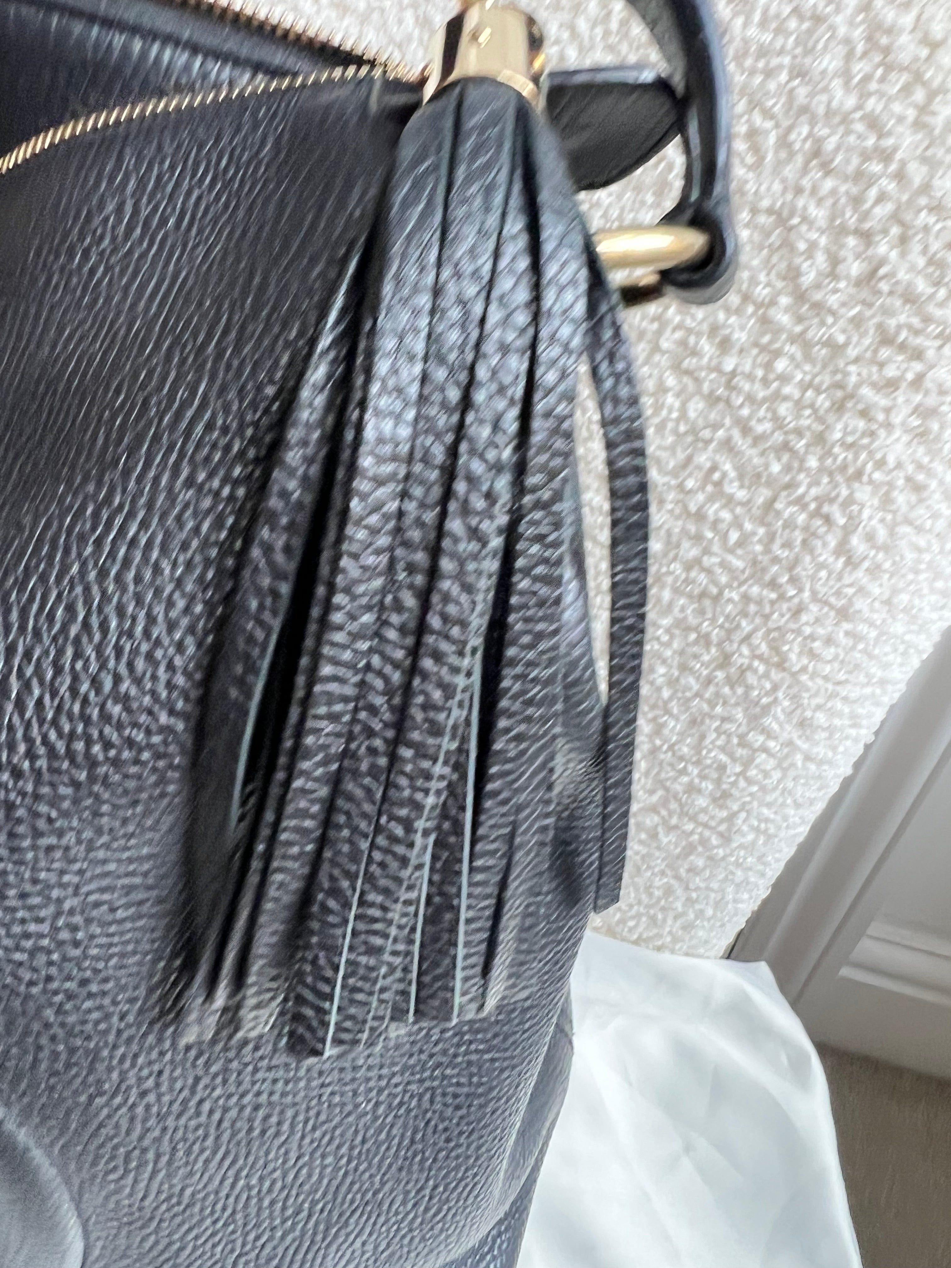Gucci Soho Large Hobo in Black Pebbled Calfskin