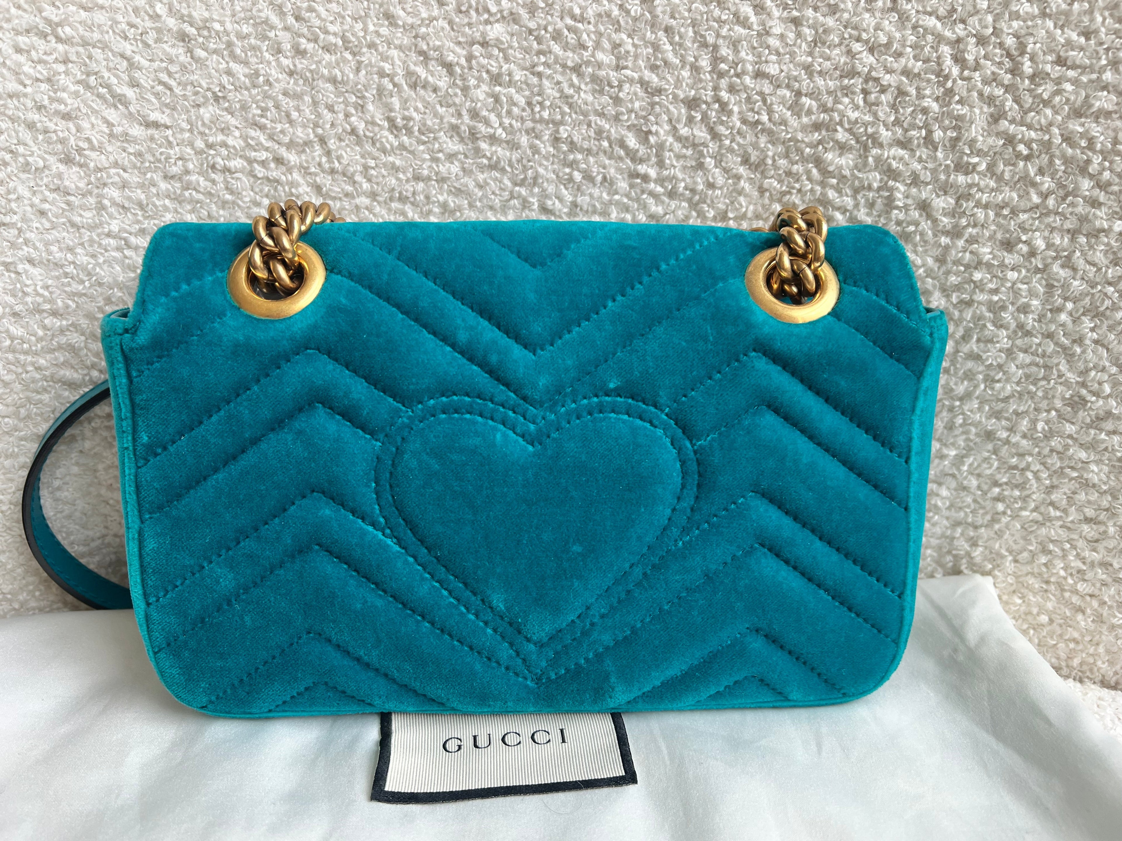 Gucci GG Mini Velvet Marmont Mini Shoulder Bag (RRP £1295)