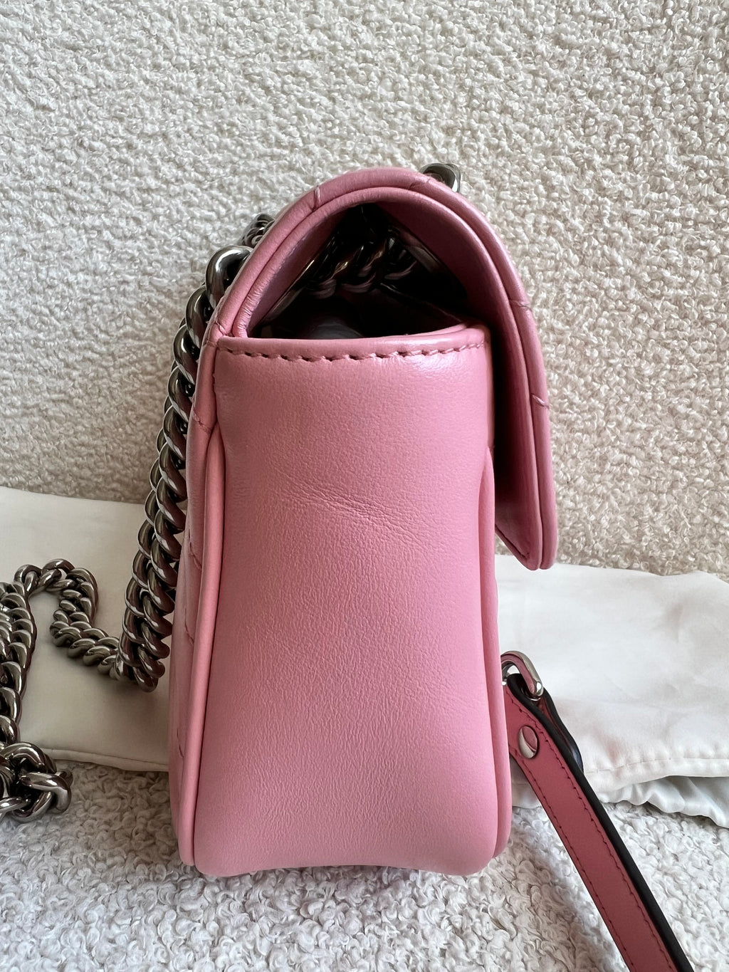Gucci GG Pale Pink Marmont Mini Shoulder Bag (RRP £1,890)