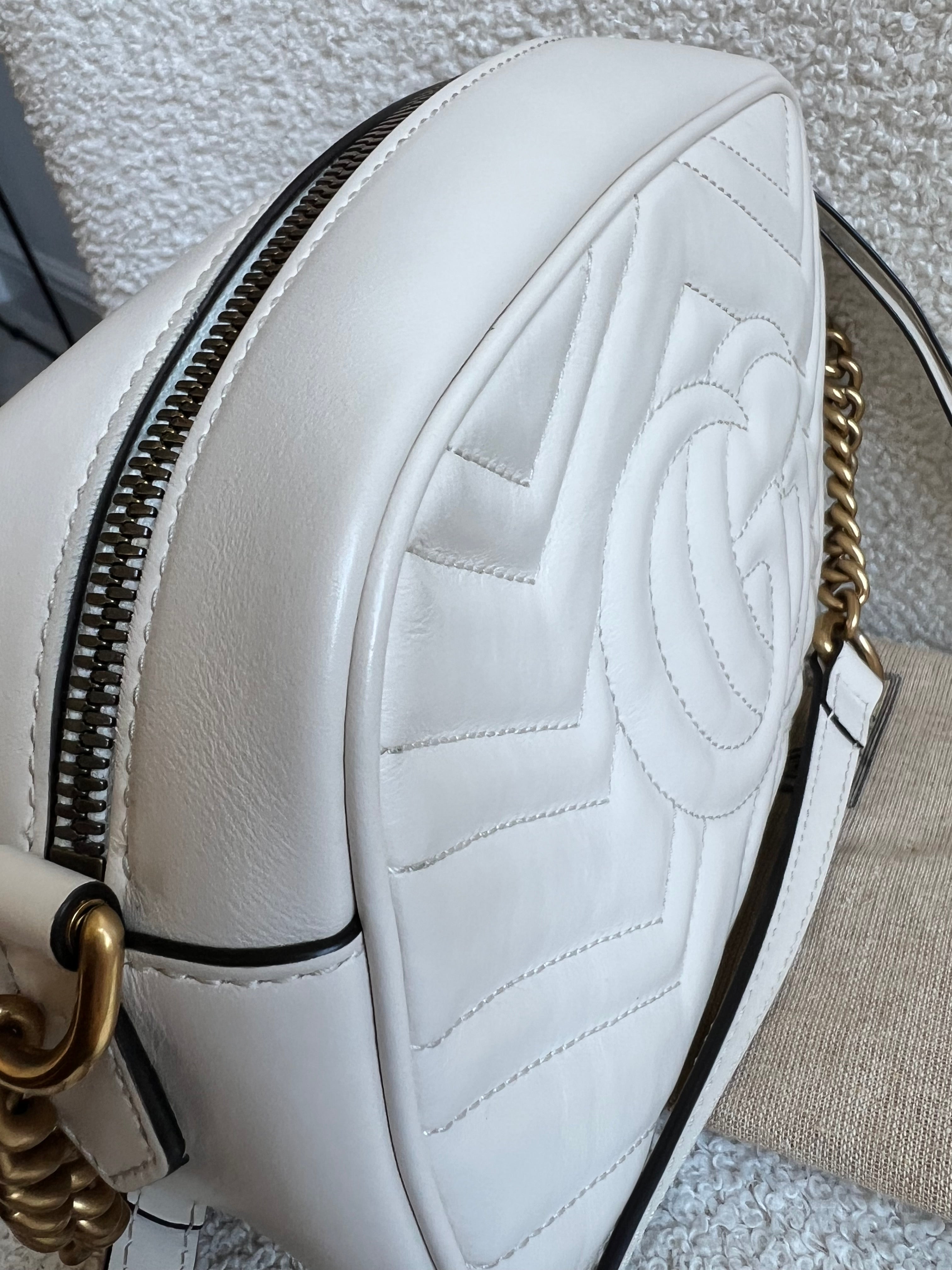Gucci GG White Marmont Small Shoulder Bag (RRP £1440)